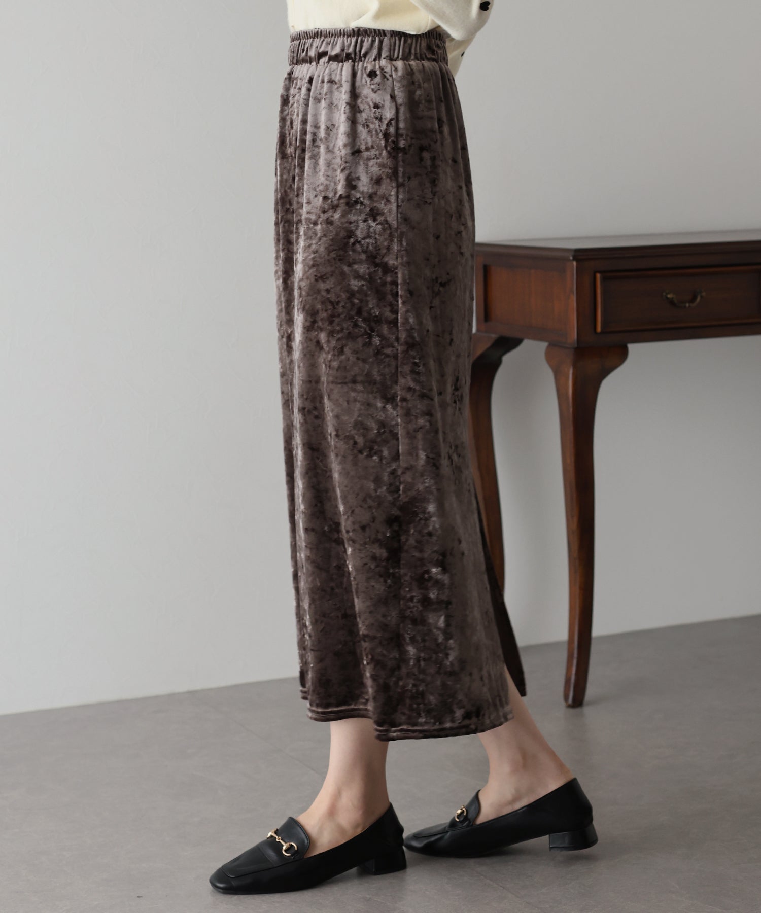 【SALE】クラッシュベロアスカート【ネコポス】