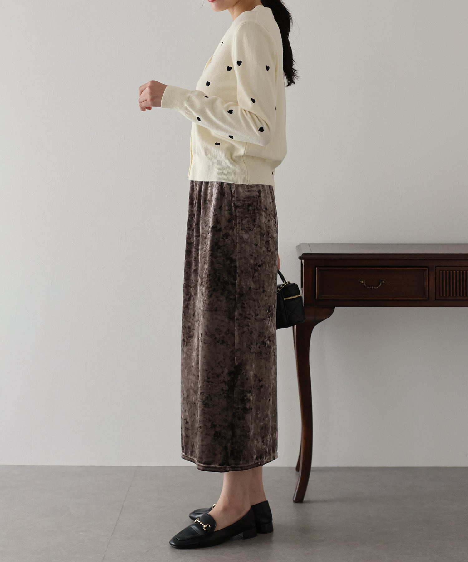 【SALE】クラッシュベロアスカート【ネコポス】