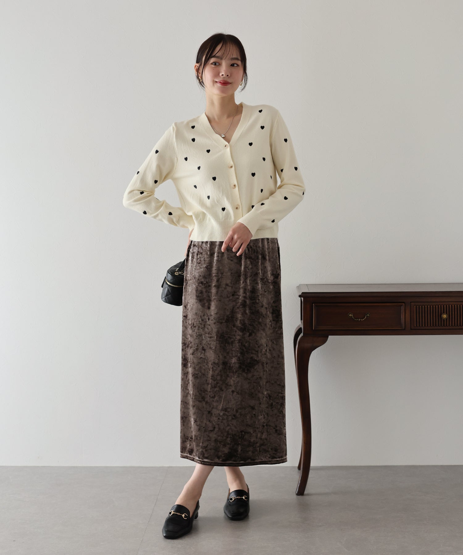 【SALE】クラッシュベロアスカート【ネコポス】