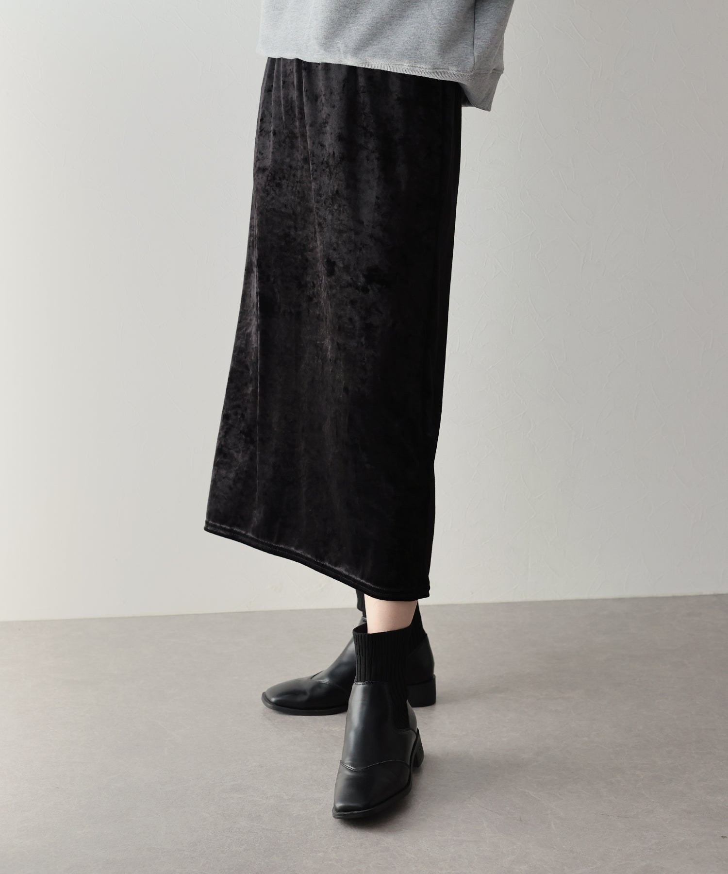 【SALE】クラッシュベロアスカート【ネコポス】
