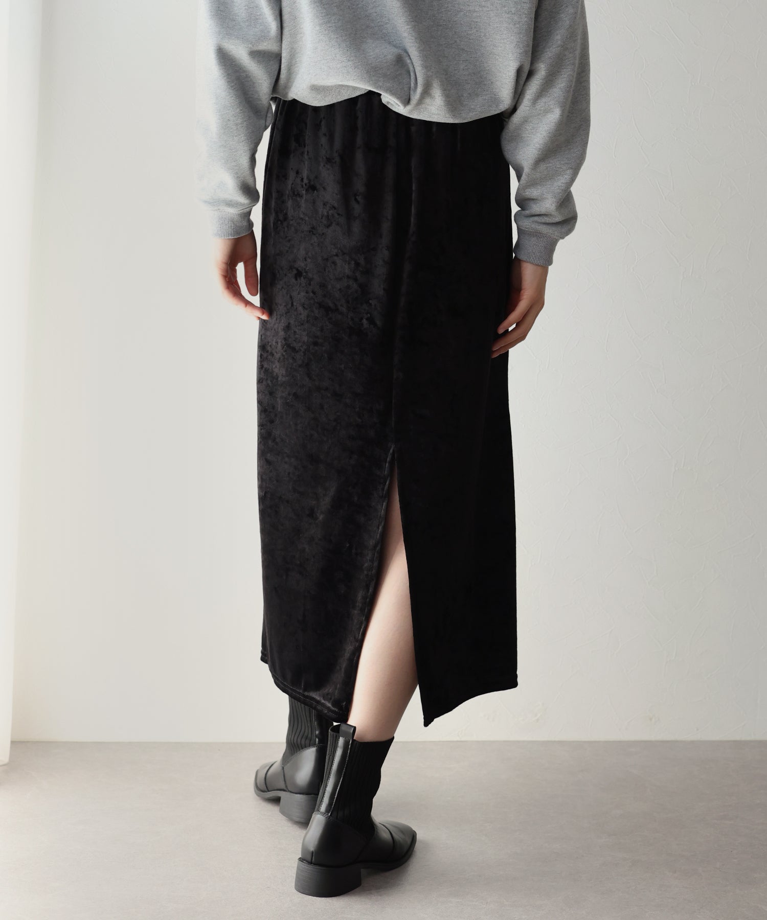 【SALE】クラッシュベロアスカート【ネコポス】