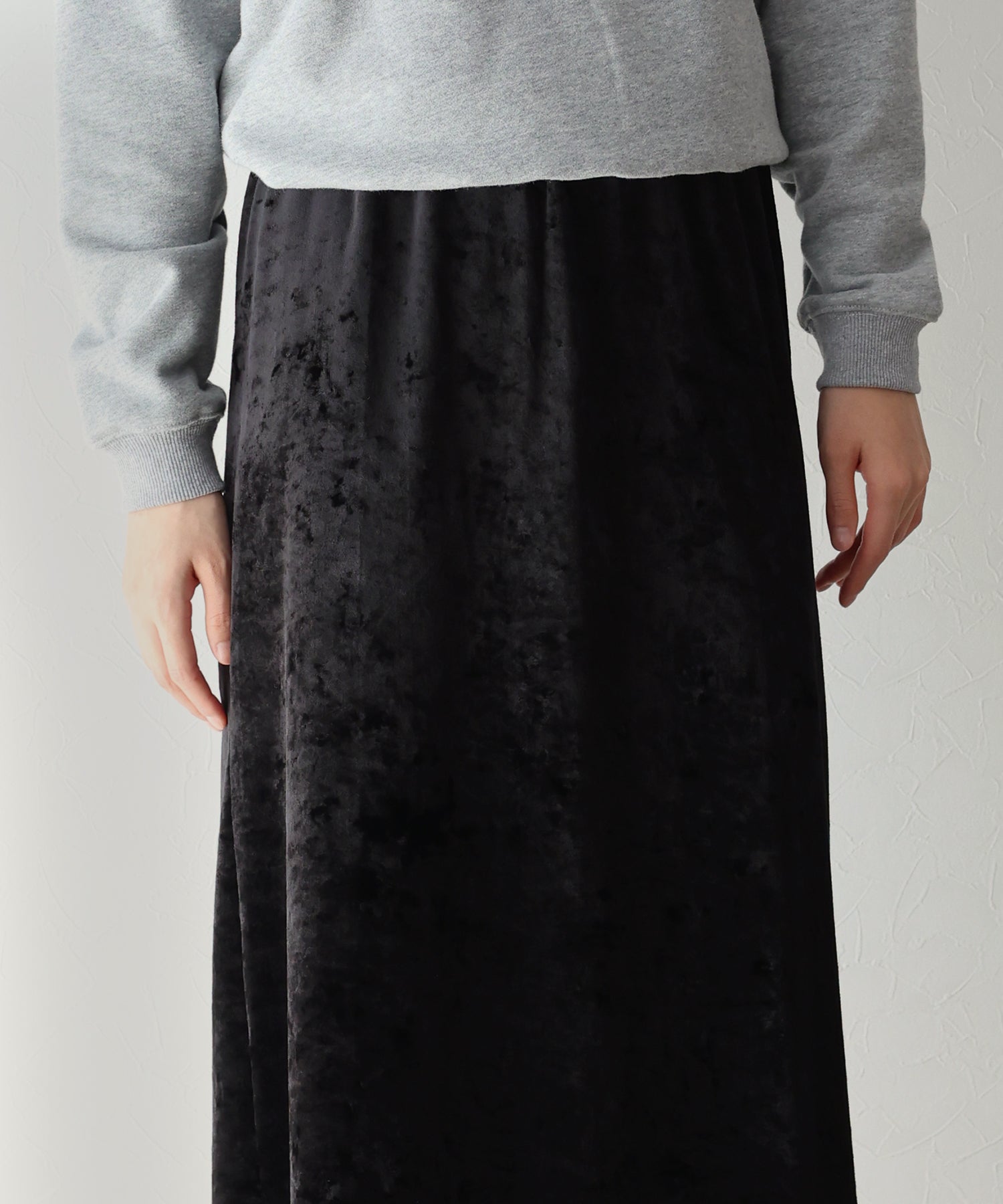 【SALE】クラッシュベロアスカート【ネコポス】