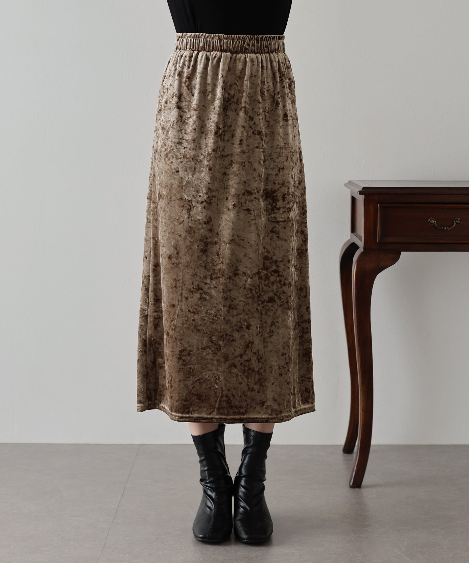 【SALE】クラッシュベロアスカート【ネコポス】