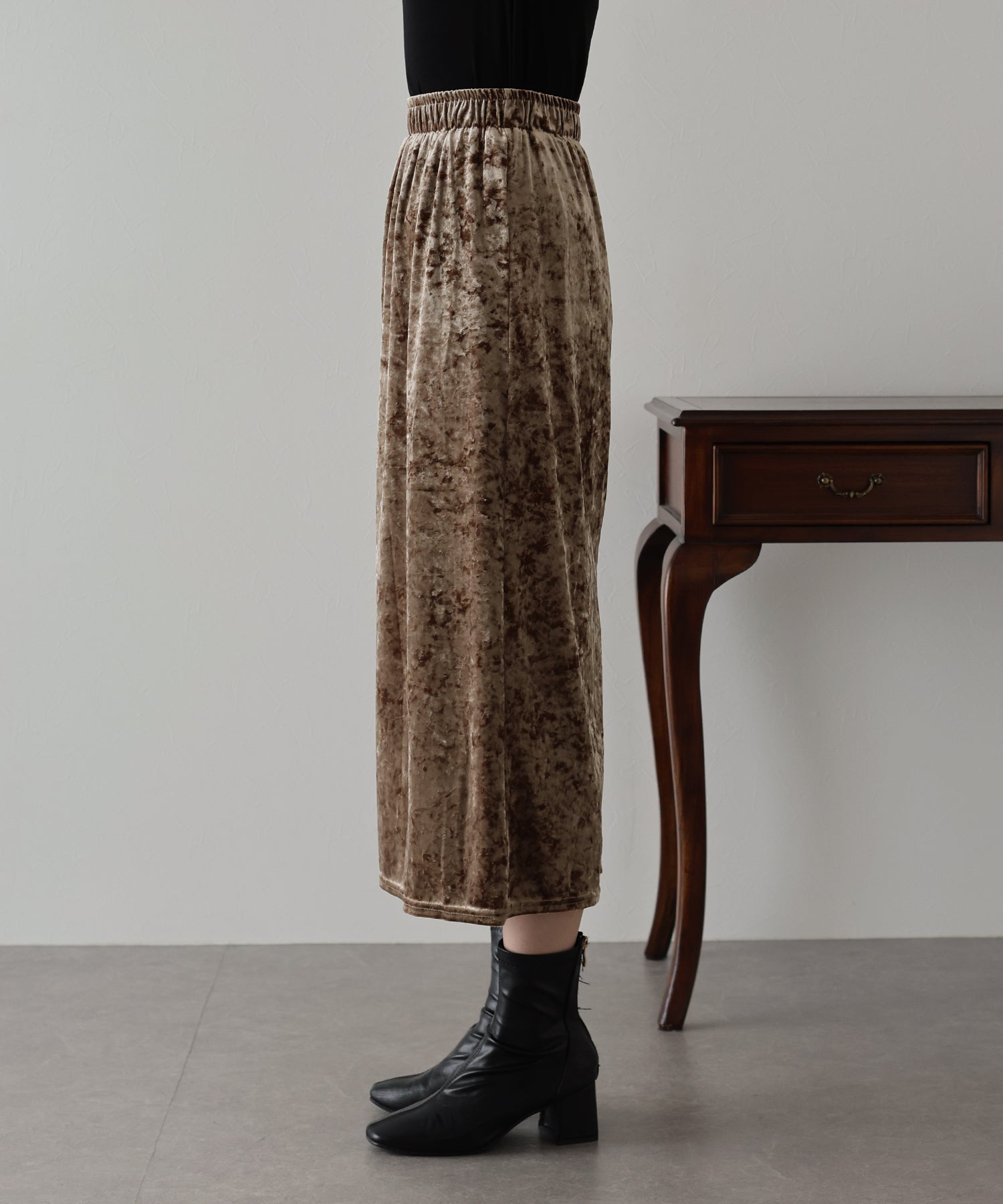 【SALE】クラッシュベロアスカート【ネコポス】