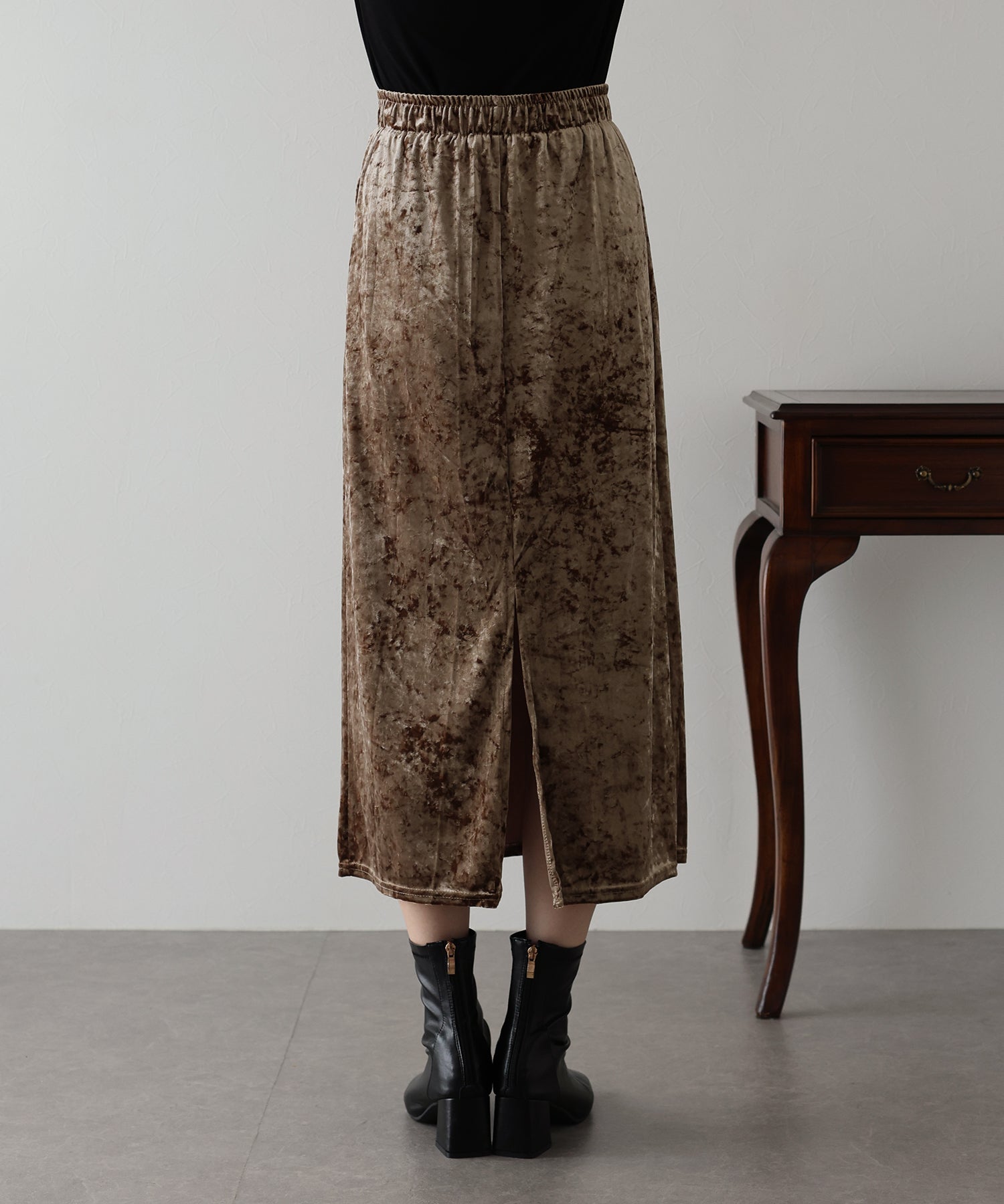 【SALE】クラッシュベロアスカート【ネコポス】