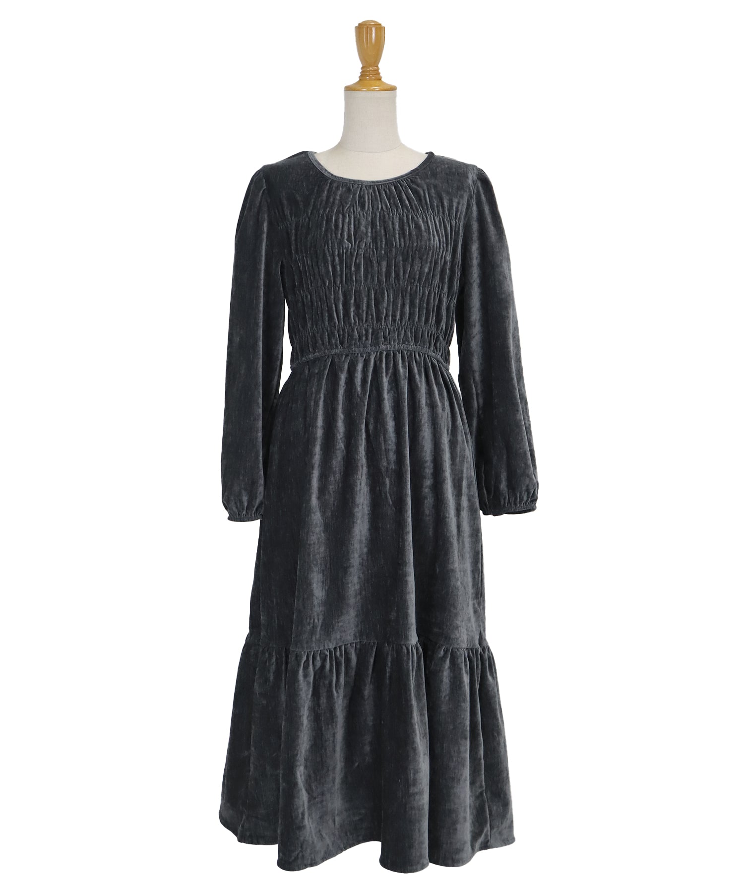 ベロアシャーリングワンピース