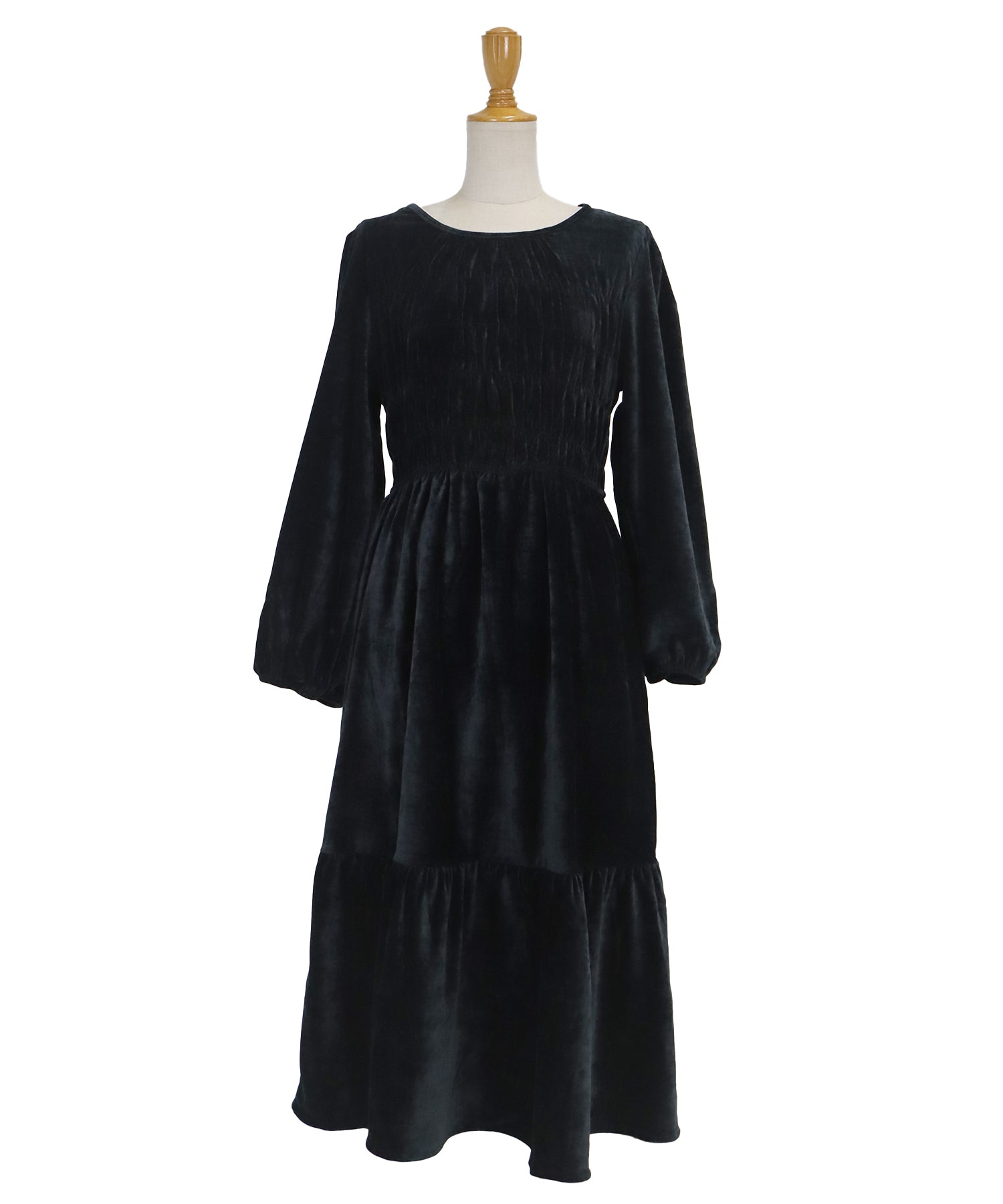 ベロアシャーリングワンピース