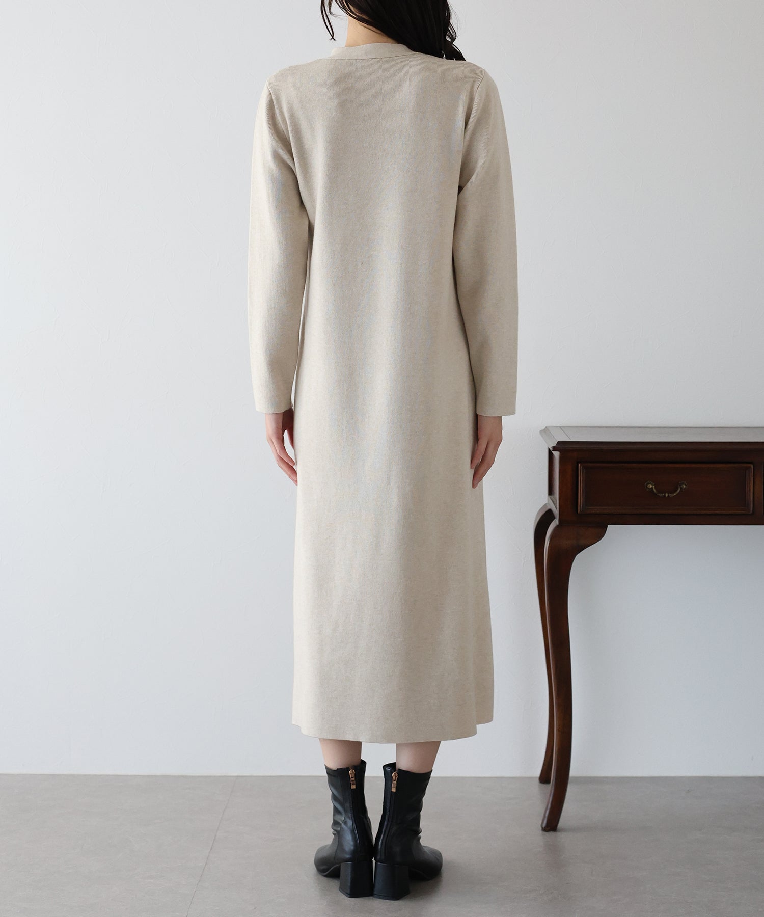 【TIME SALE】ボウタイニットワンピース