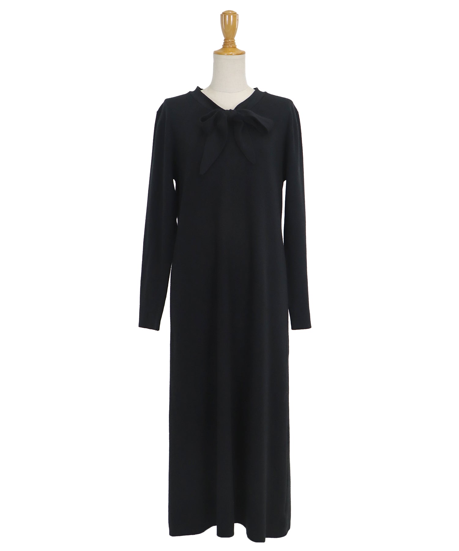 【TIME SALE】ボウタイニットワンピース