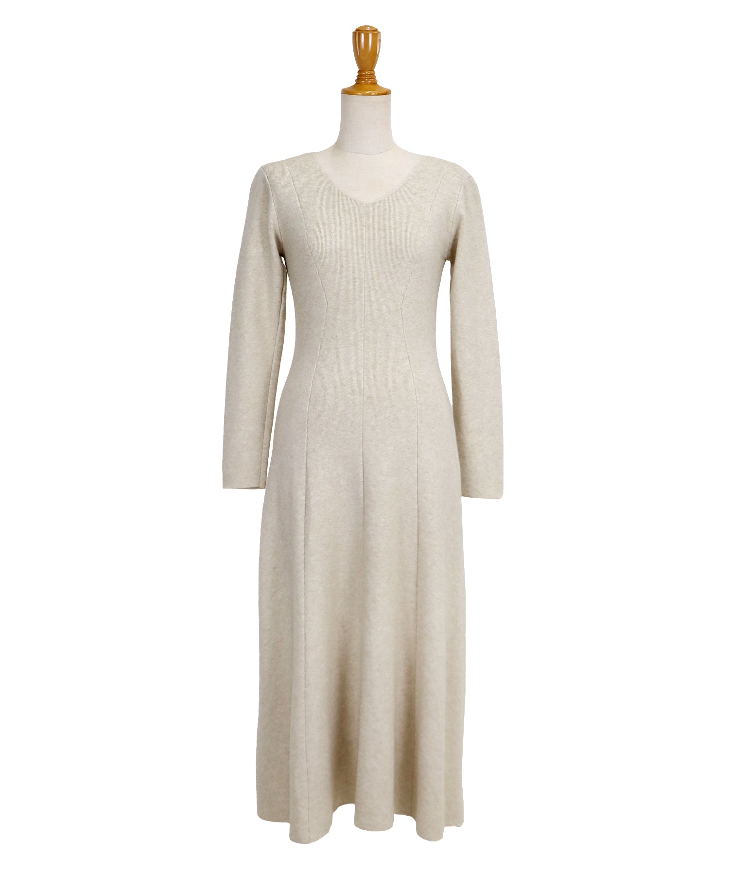 【TIME SALE】Vネックシェイプニットワンピース