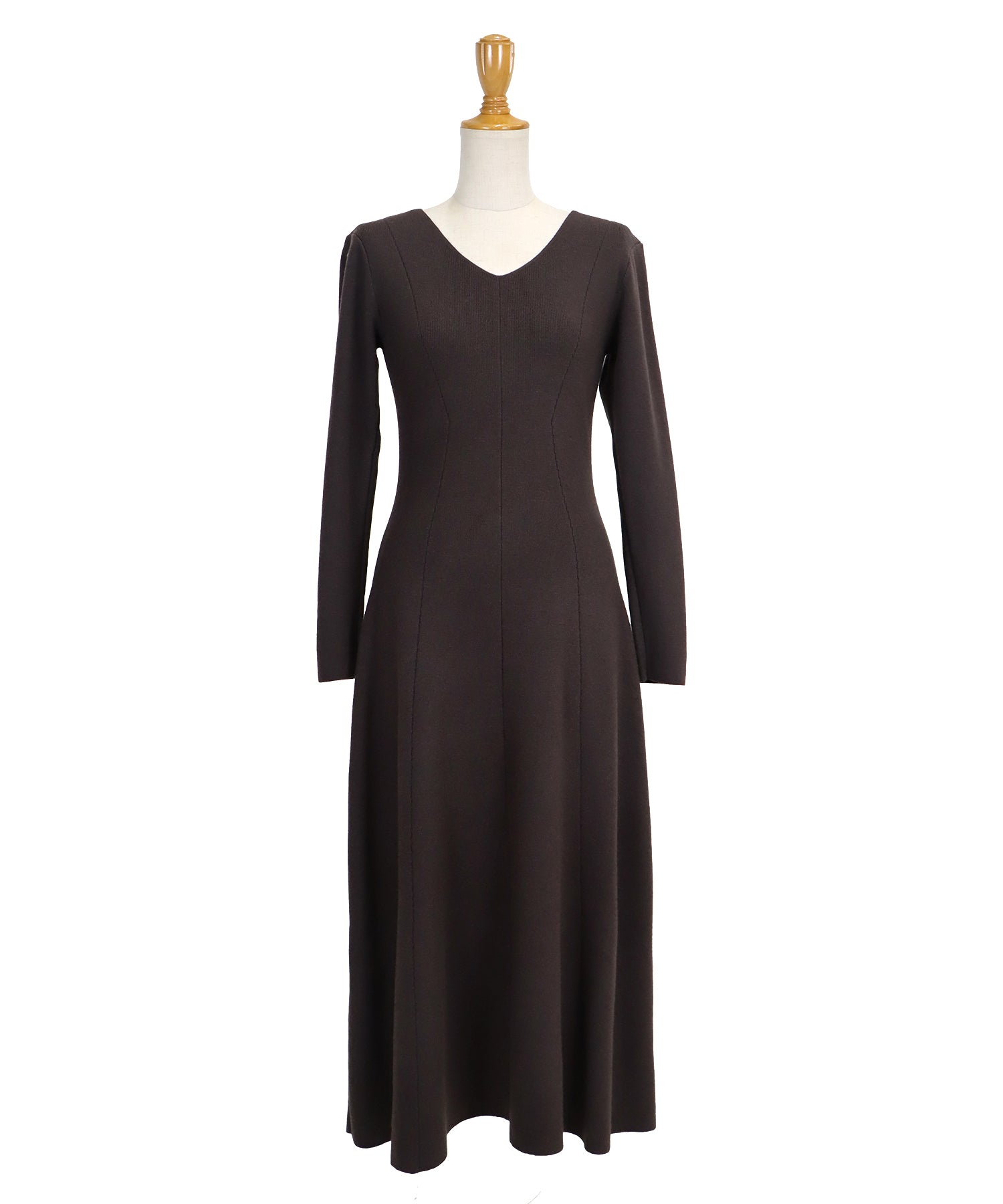 【TIME SALE】Vネックシェイプニットワンピース