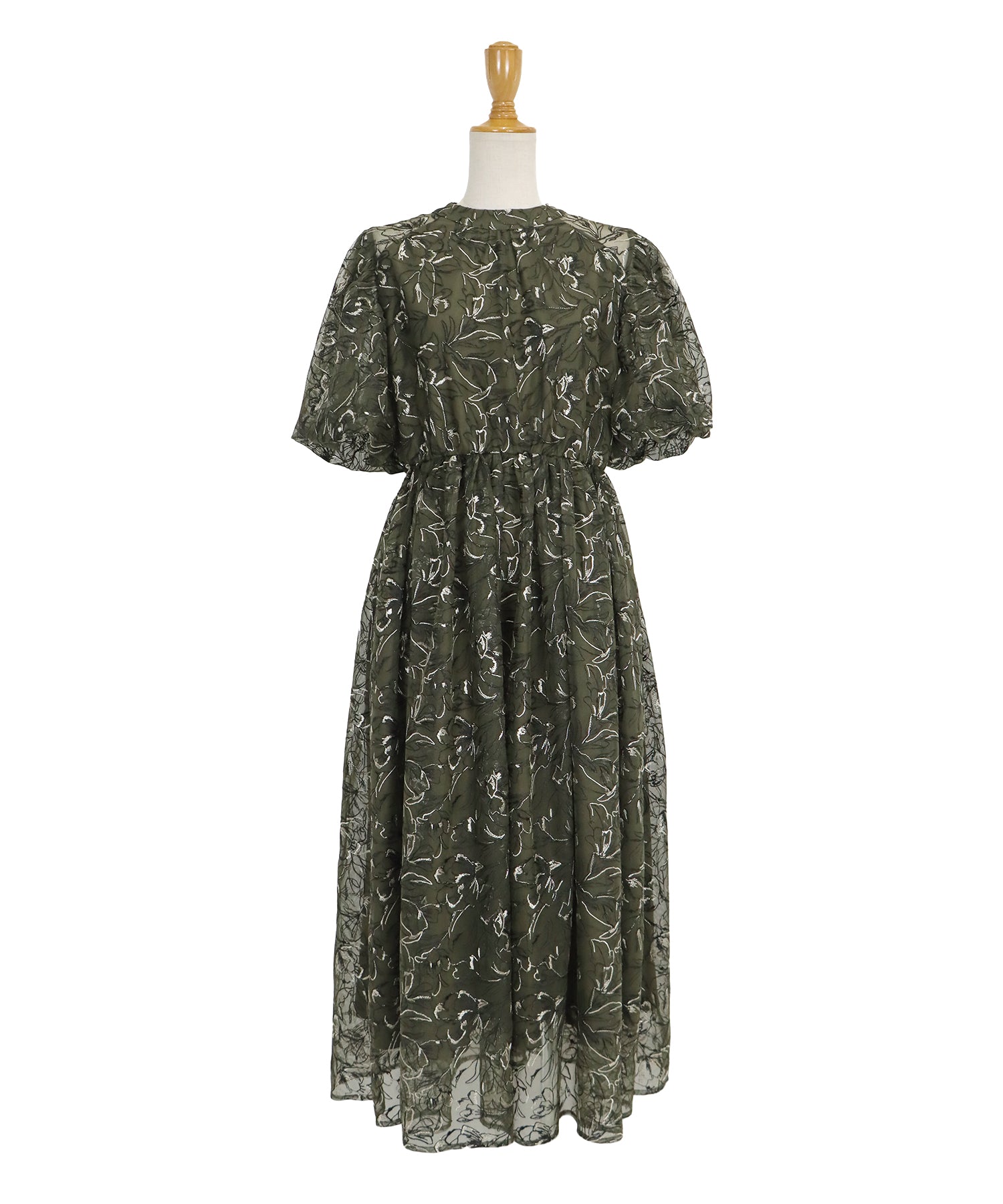 【SALE】バルーンスリーブレースドレス