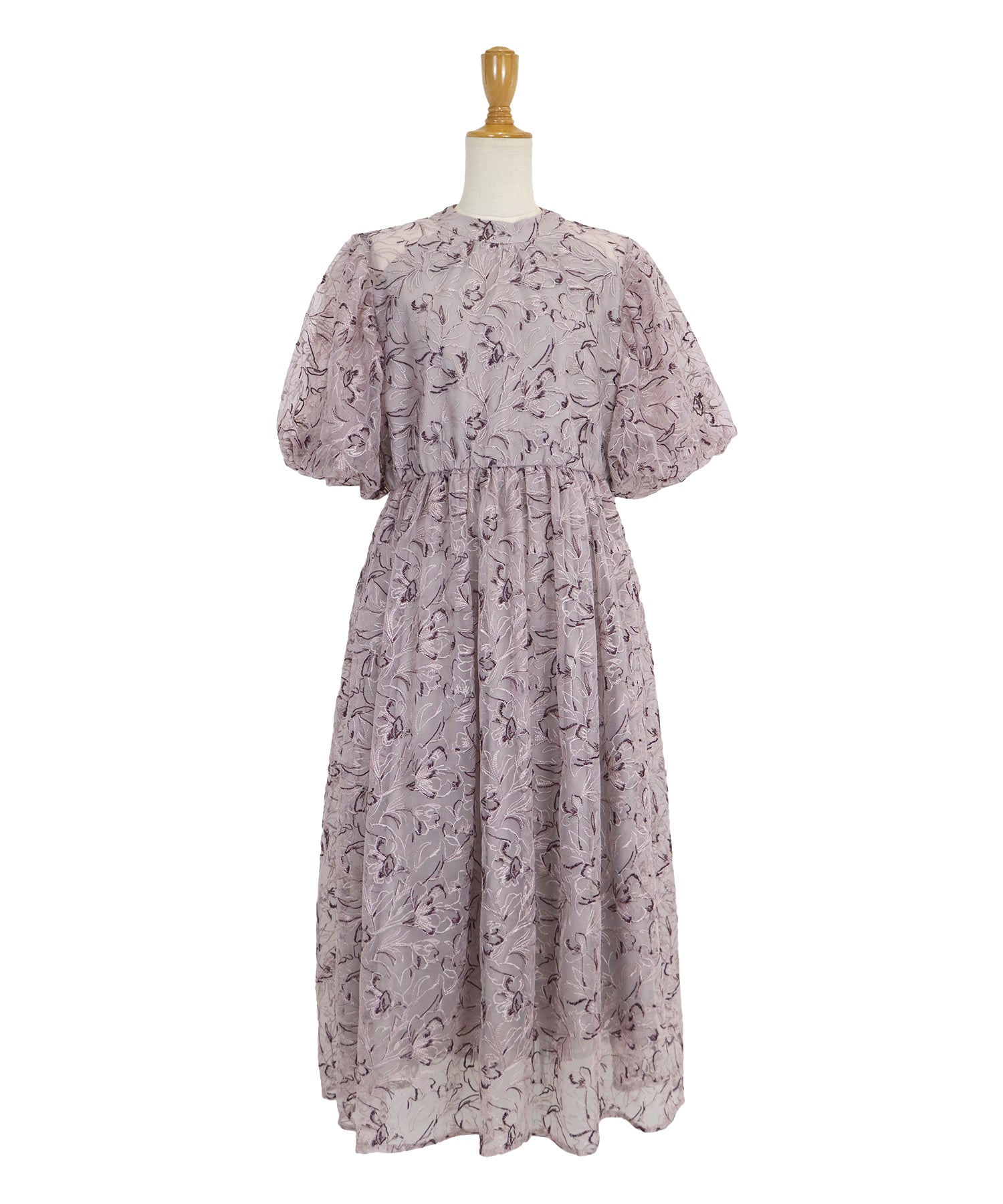 【SALE】バルーンスリーブレースドレス