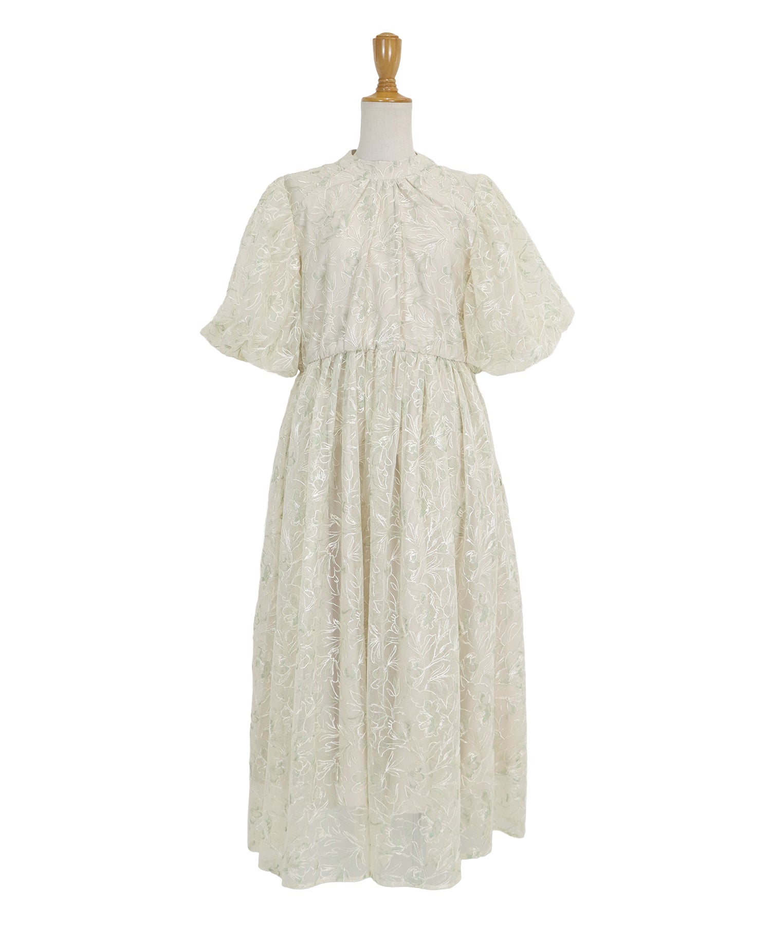 【SALE】バルーンスリーブレースドレス