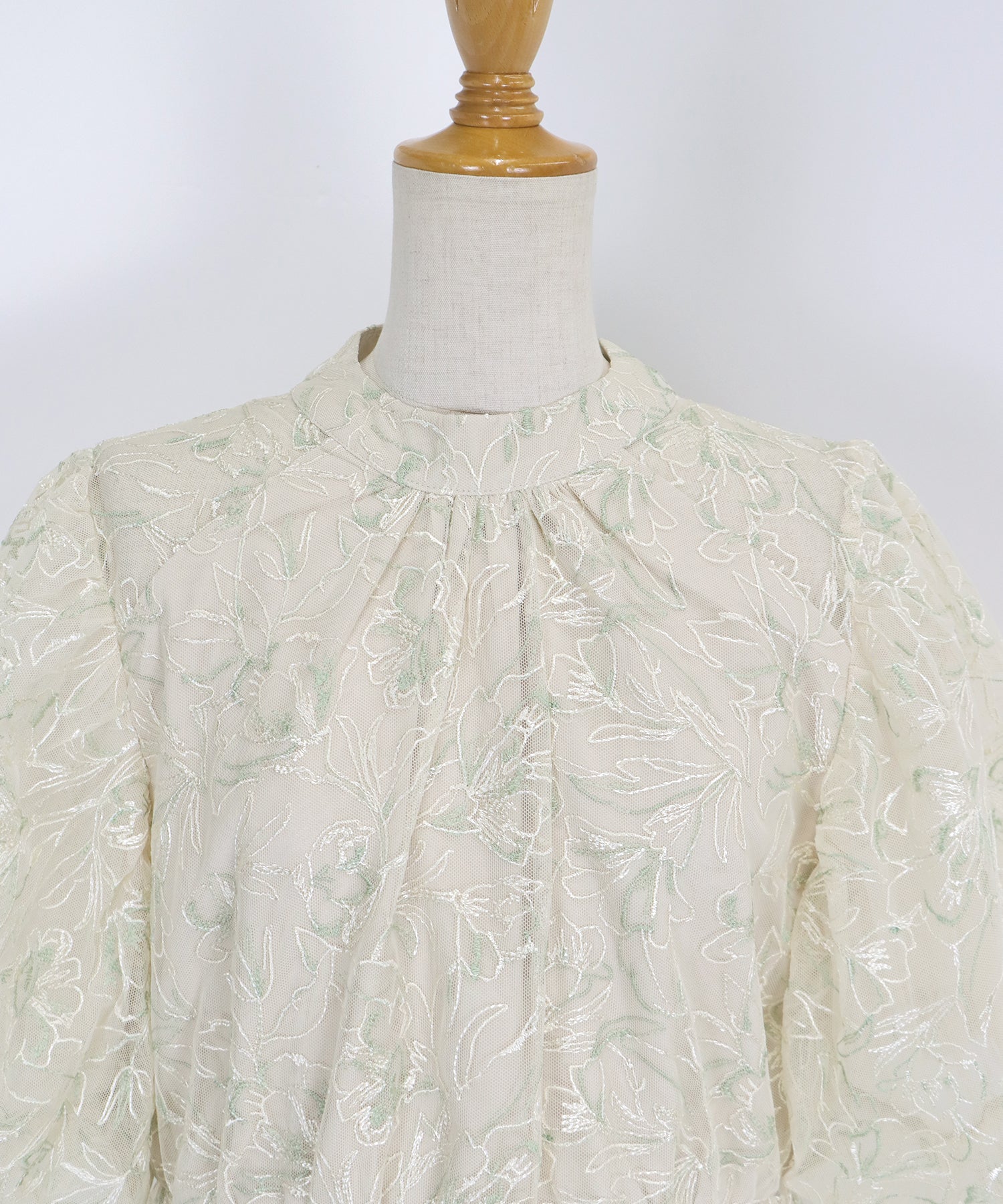 【SALE】バルーンスリーブレースドレス