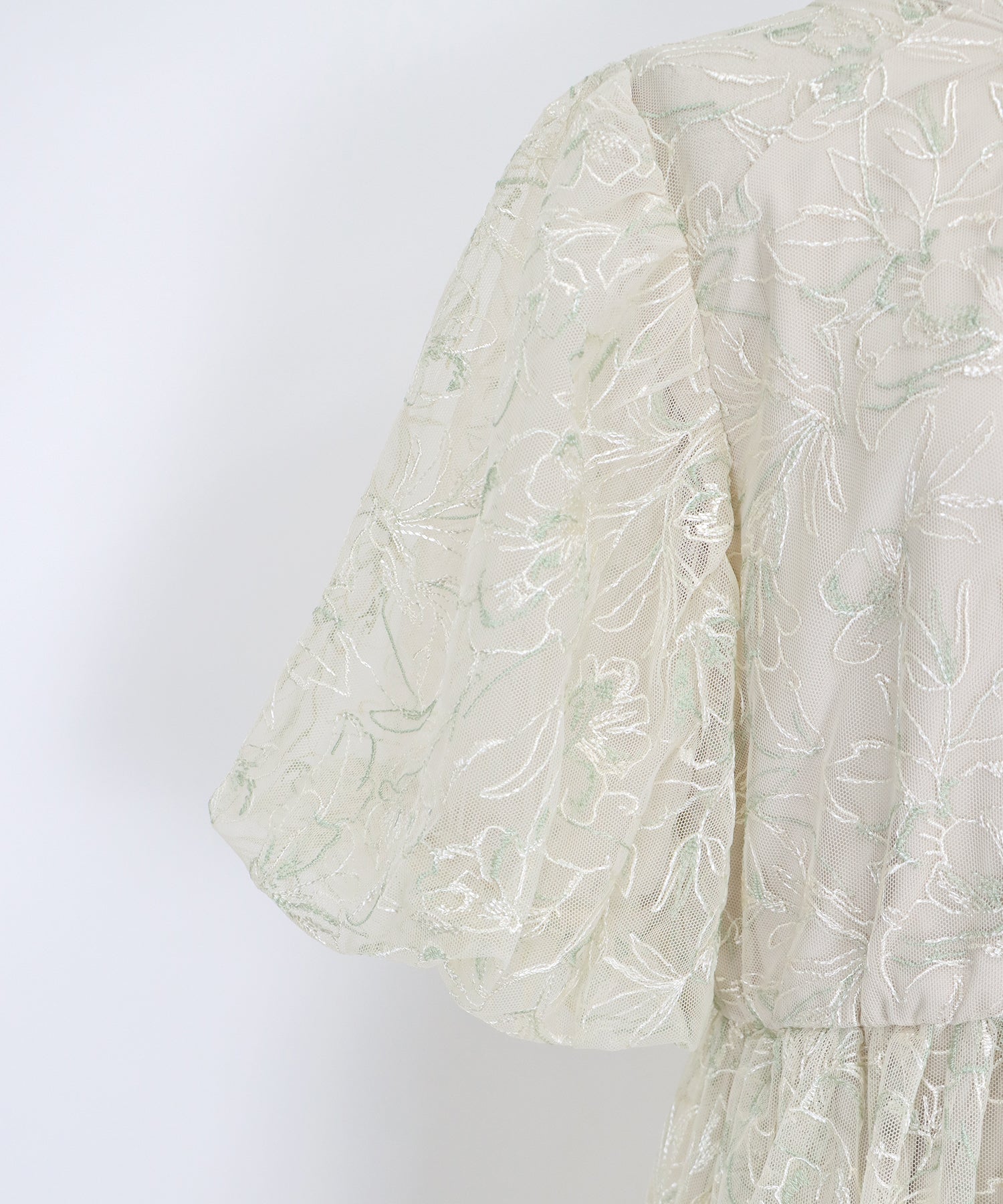 【SALE】バルーンスリーブレースドレス