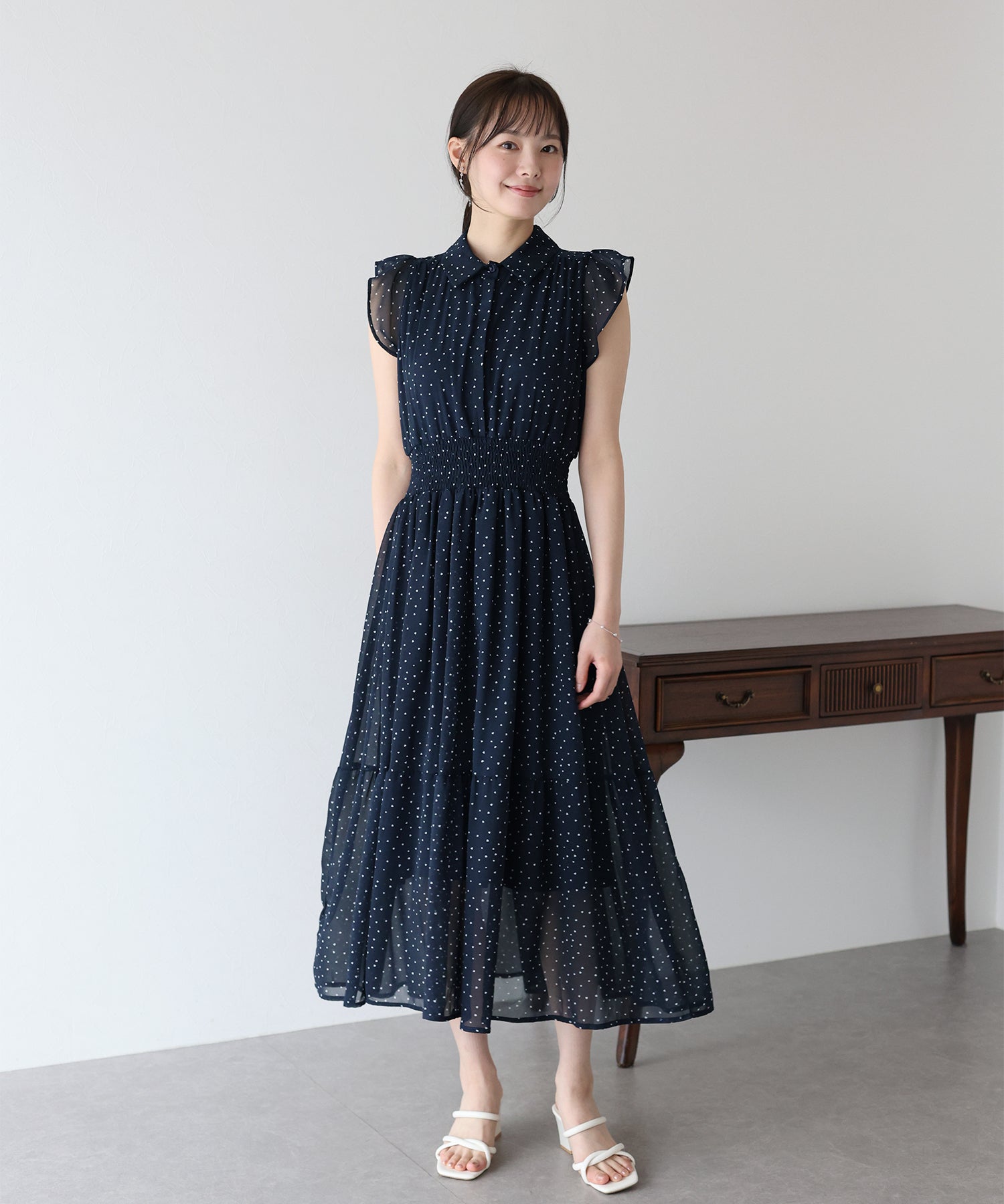 【TIME SALE】プリントフリルワンピース