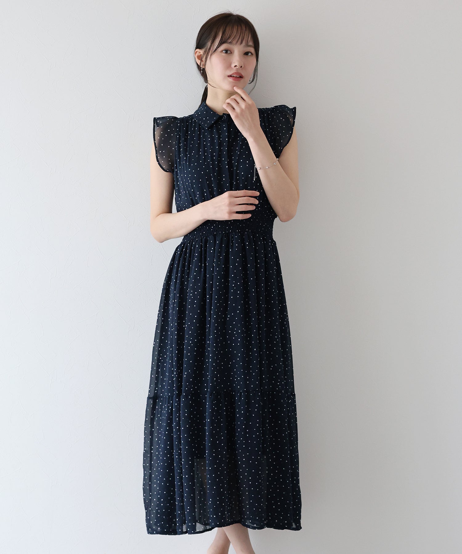 【TIME SALE】プリントフリルワンピース