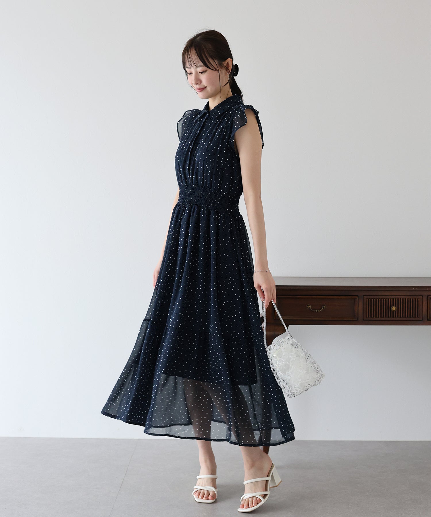 【TIME SALE】プリントフリルワンピース