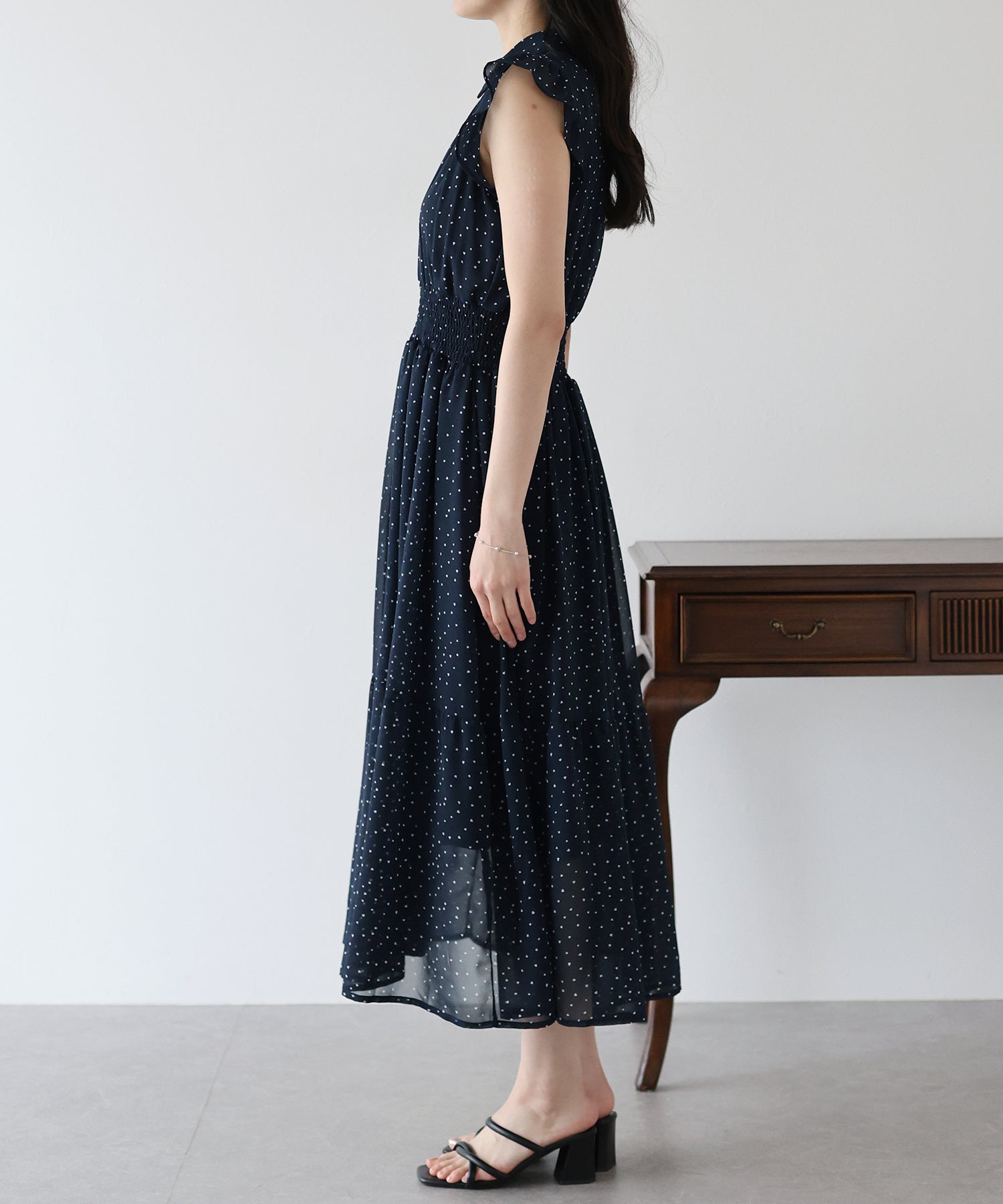 【TIME SALE】プリントフリルワンピース