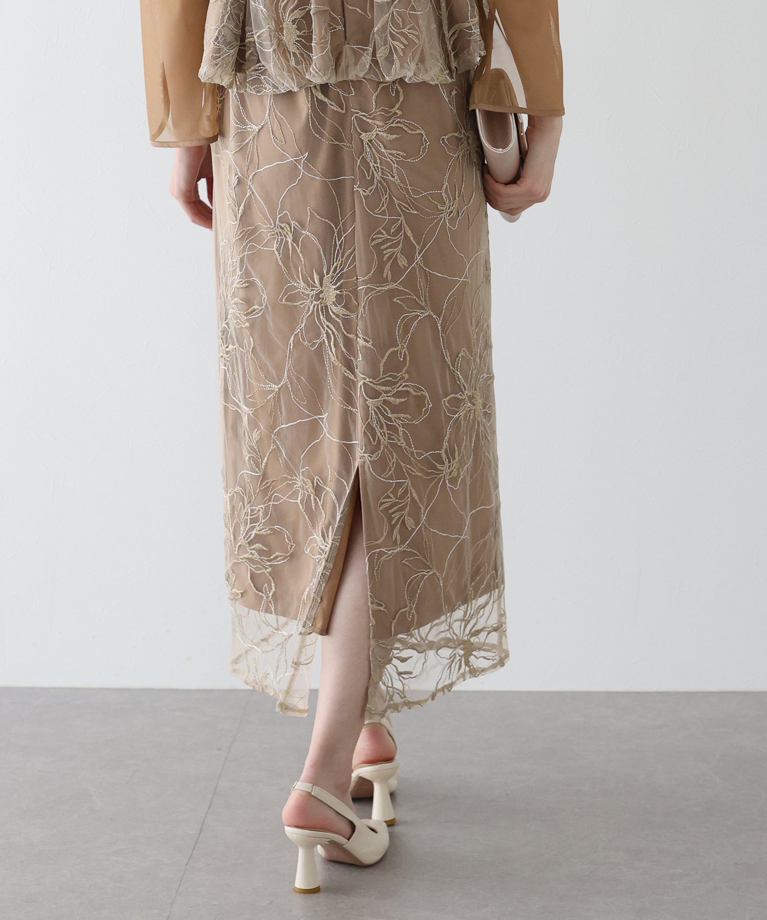 【TIME SALE】レースペプラムパーティードレス