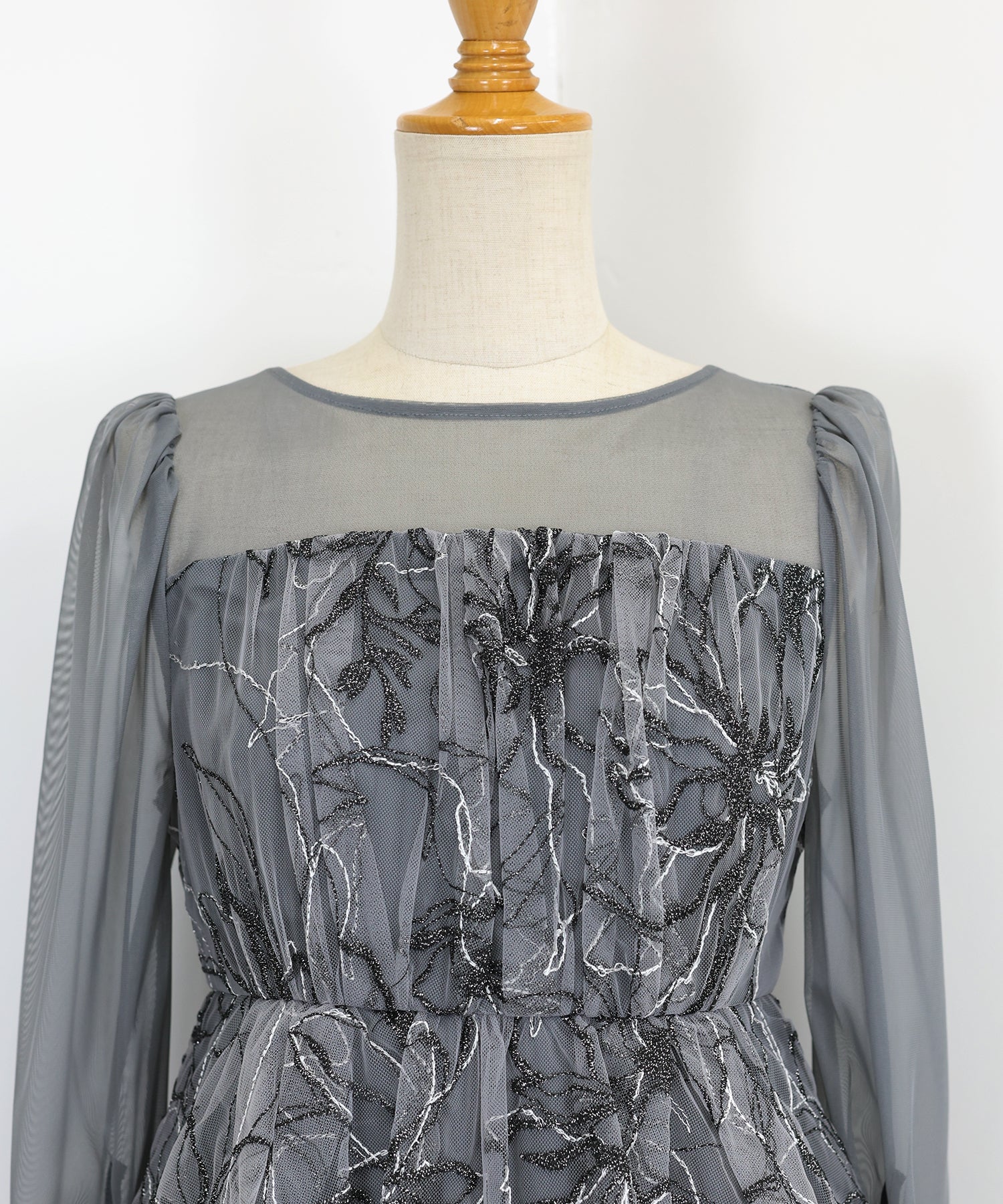 【TIME SALE】レースペプラムパーティードレス