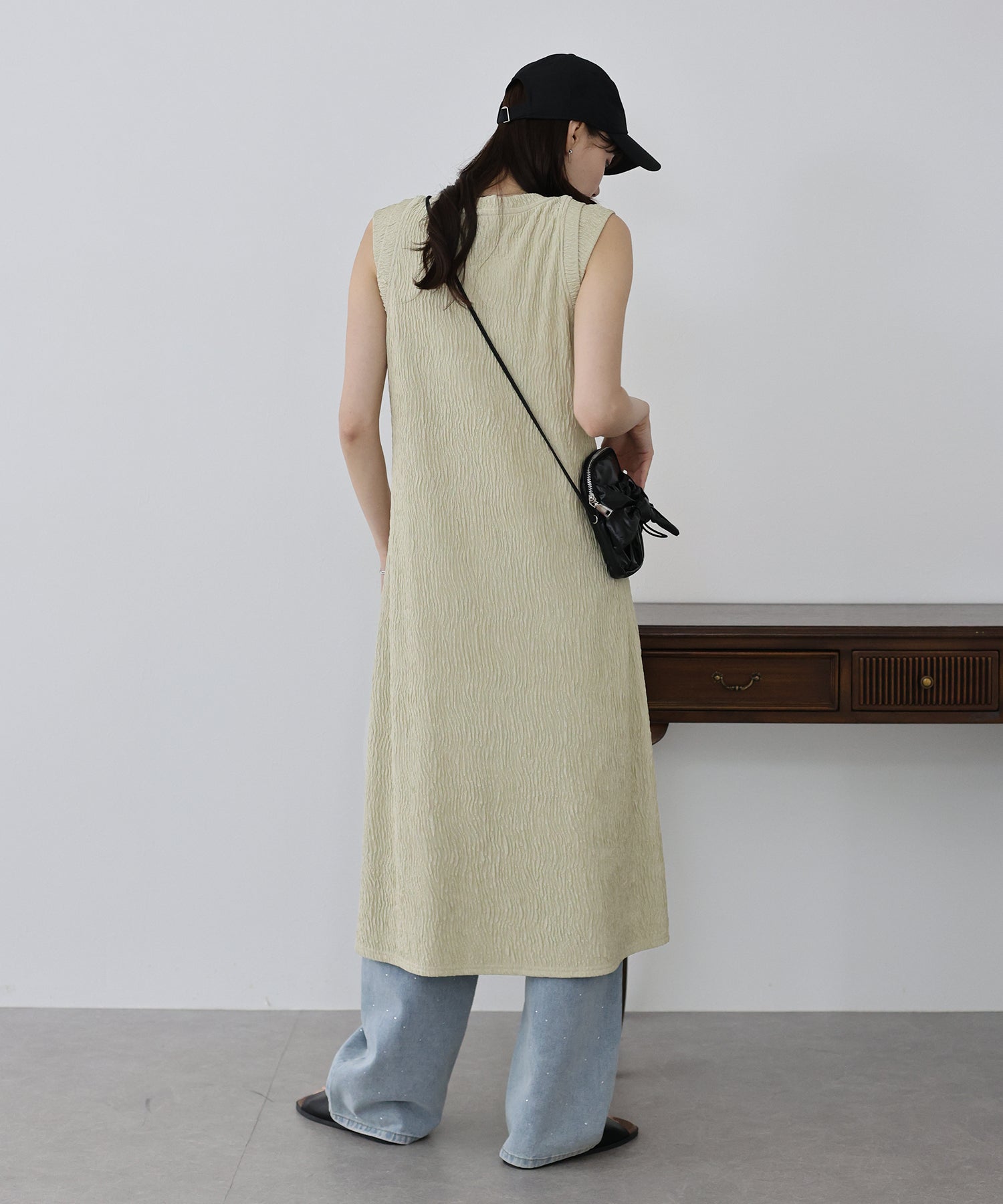 【SALE】フレンチスリーブプリーツワンピース