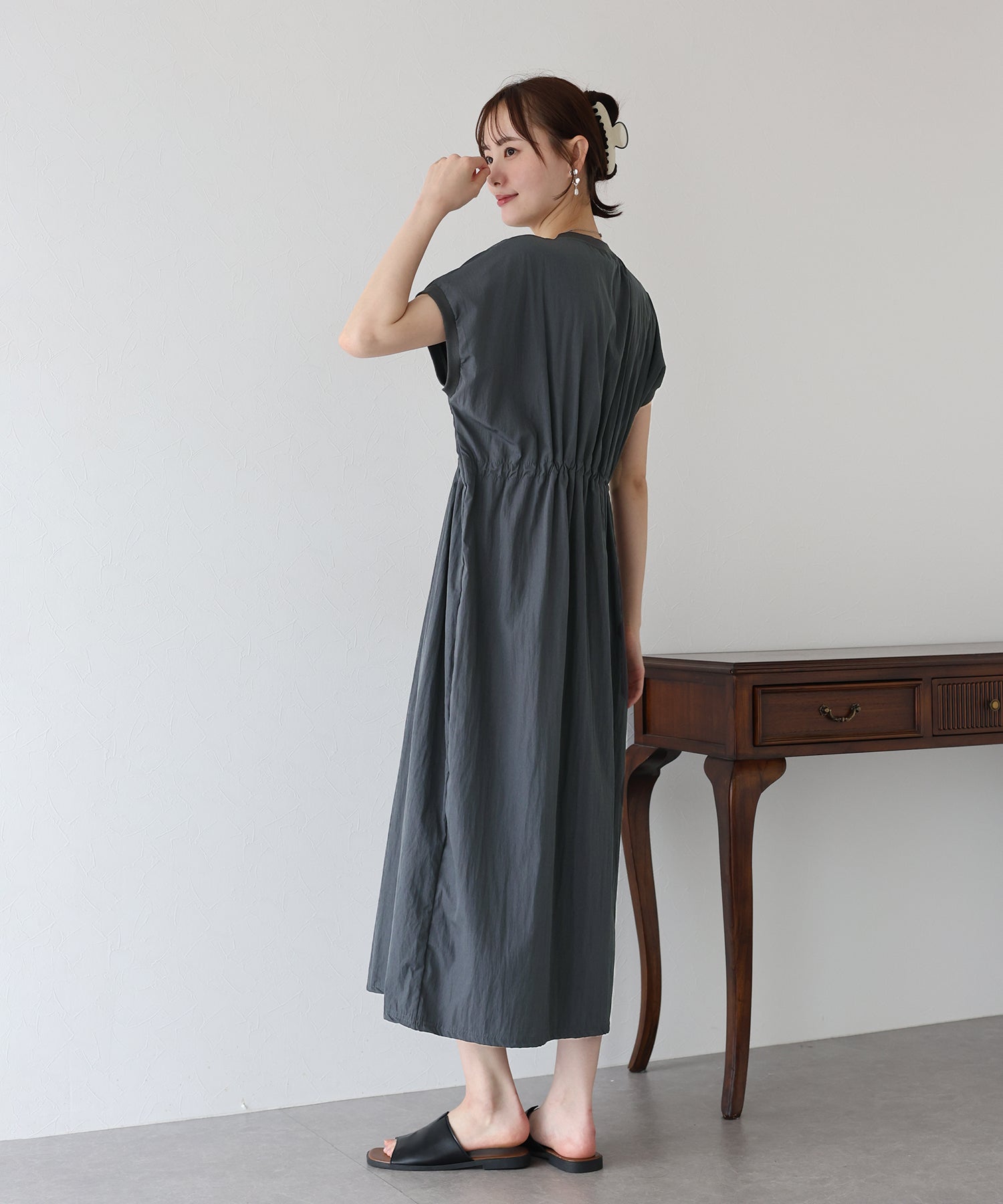 【SALE】ナイロンドロストワンピース