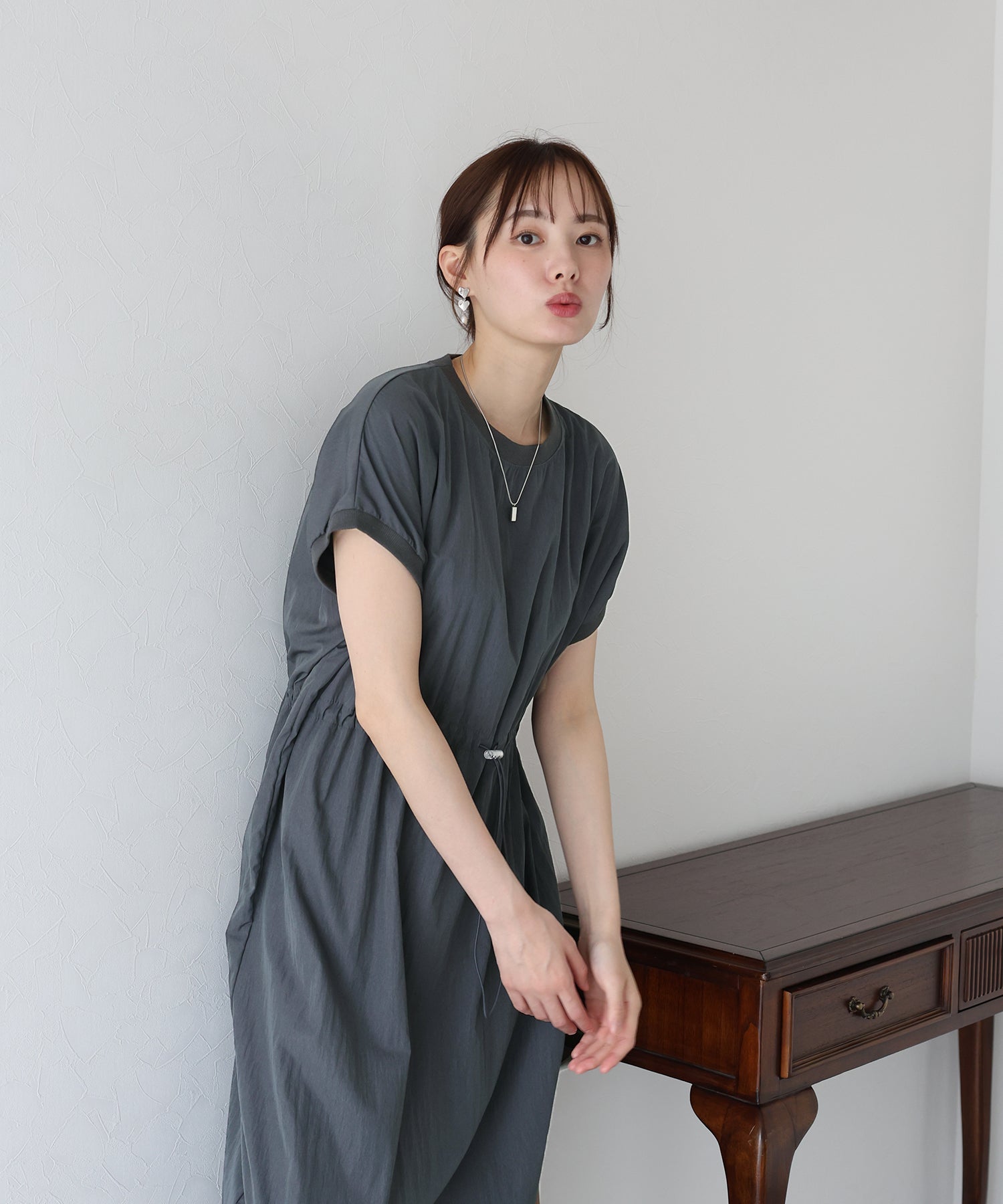 【SALE】ナイロンドロストワンピース