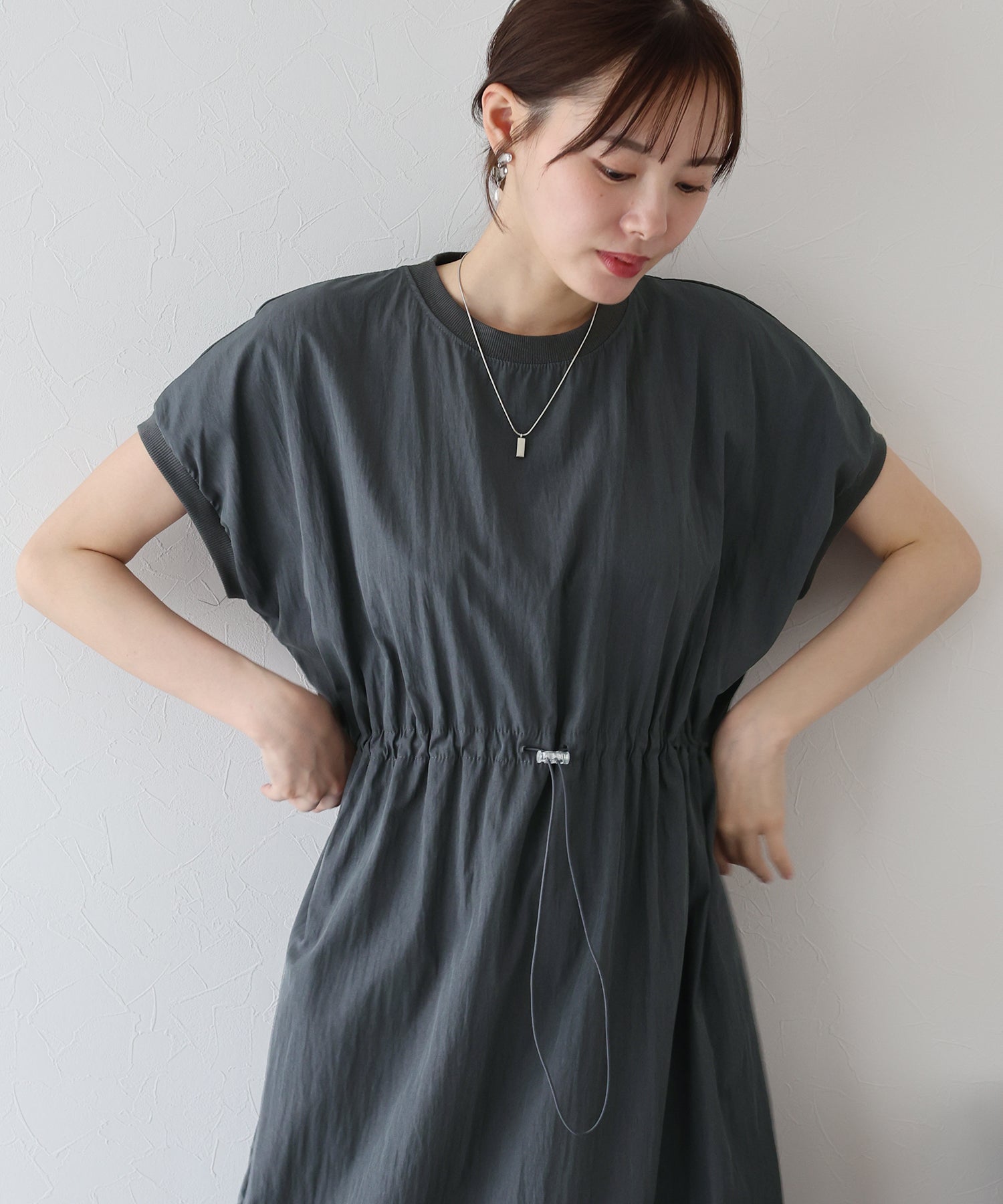 【SALE】ナイロンドロストワンピース