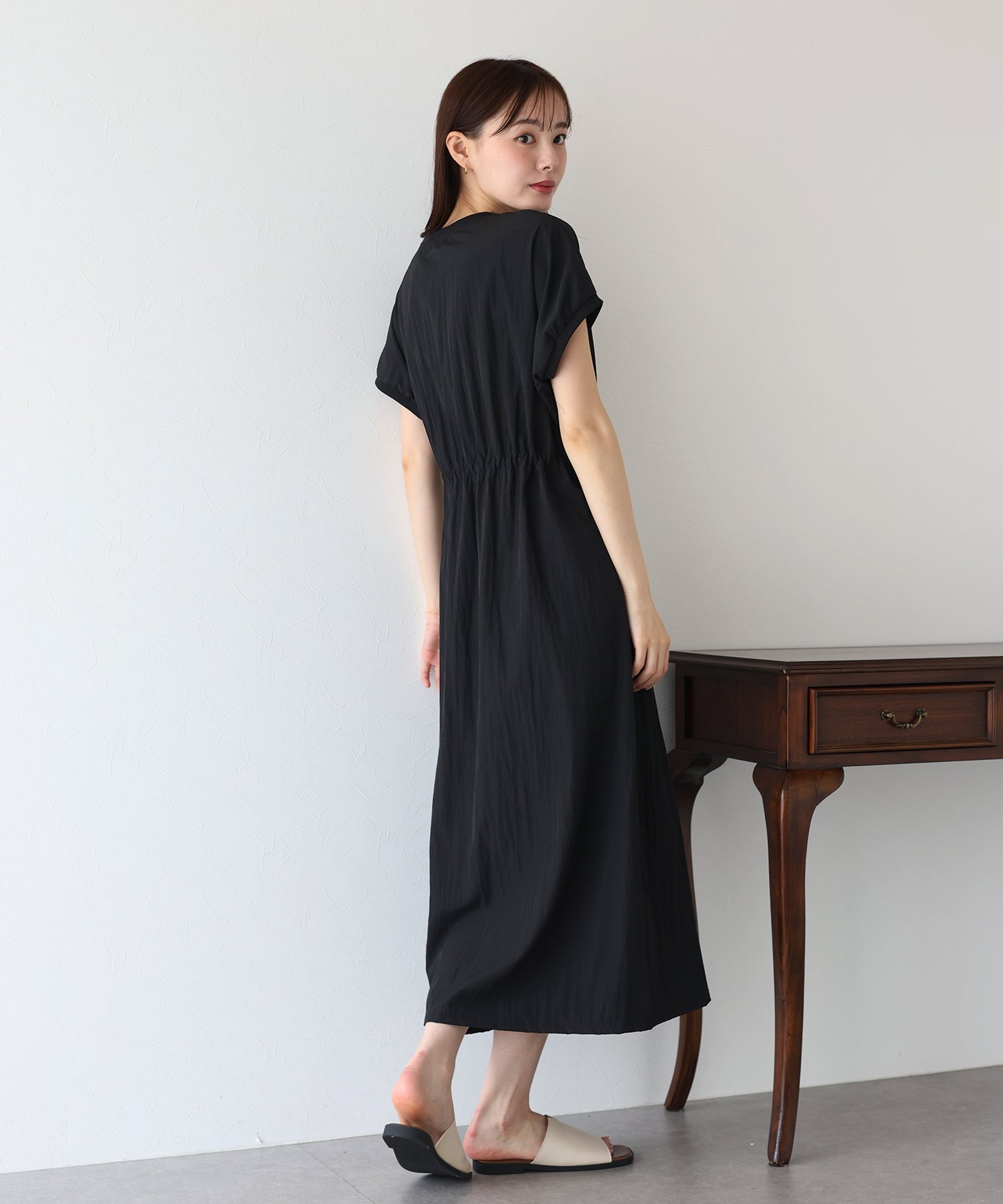 【SALE】ナイロンドロストワンピース