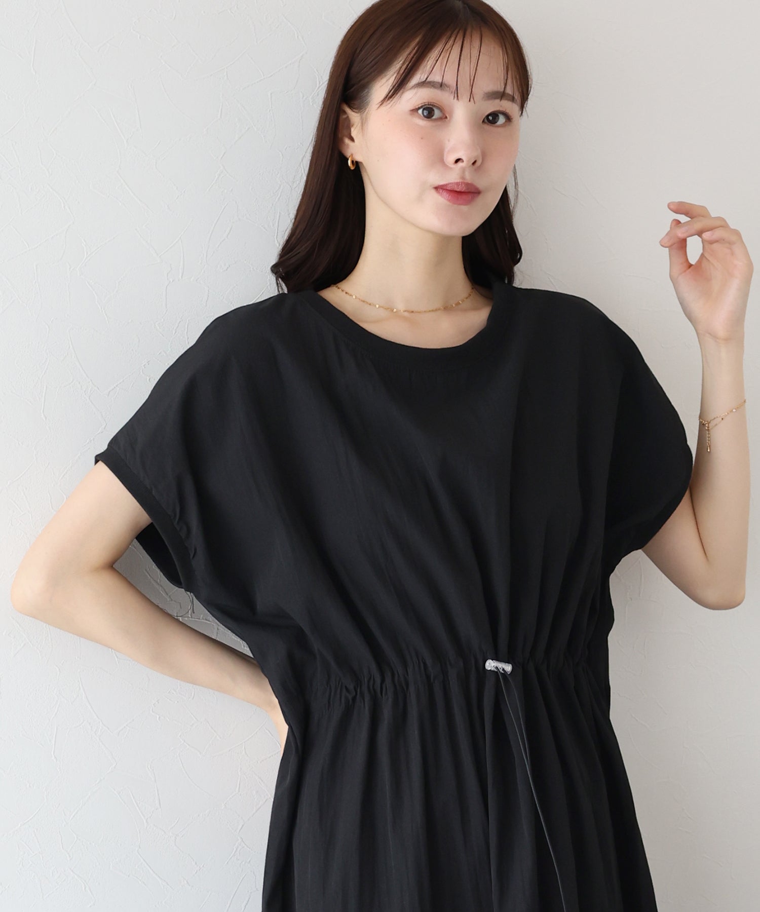 【SALE】ナイロンドロストワンピース