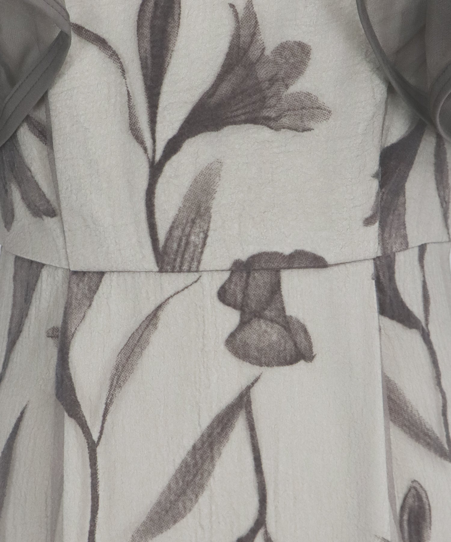 【TIME SALE】フリルスリーブフロッキードレス