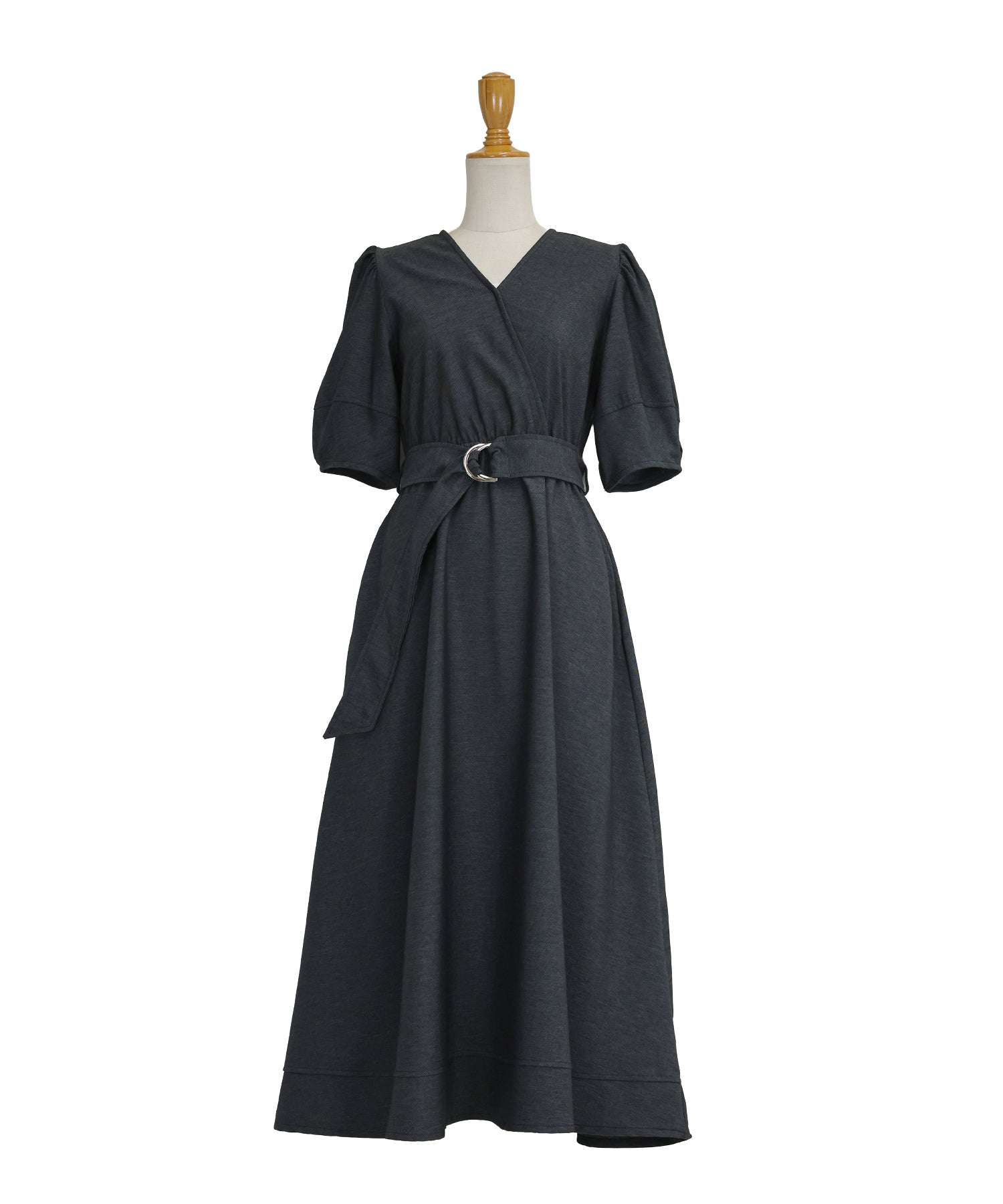 【SALE】デニムライクカシュクールワンピース