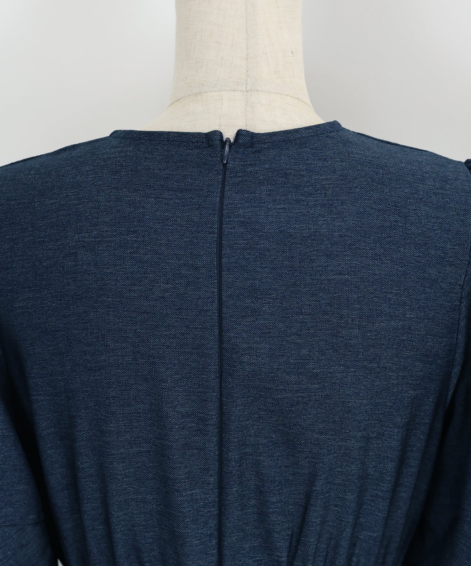 【SALE】デニムライクカシュクールワンピース