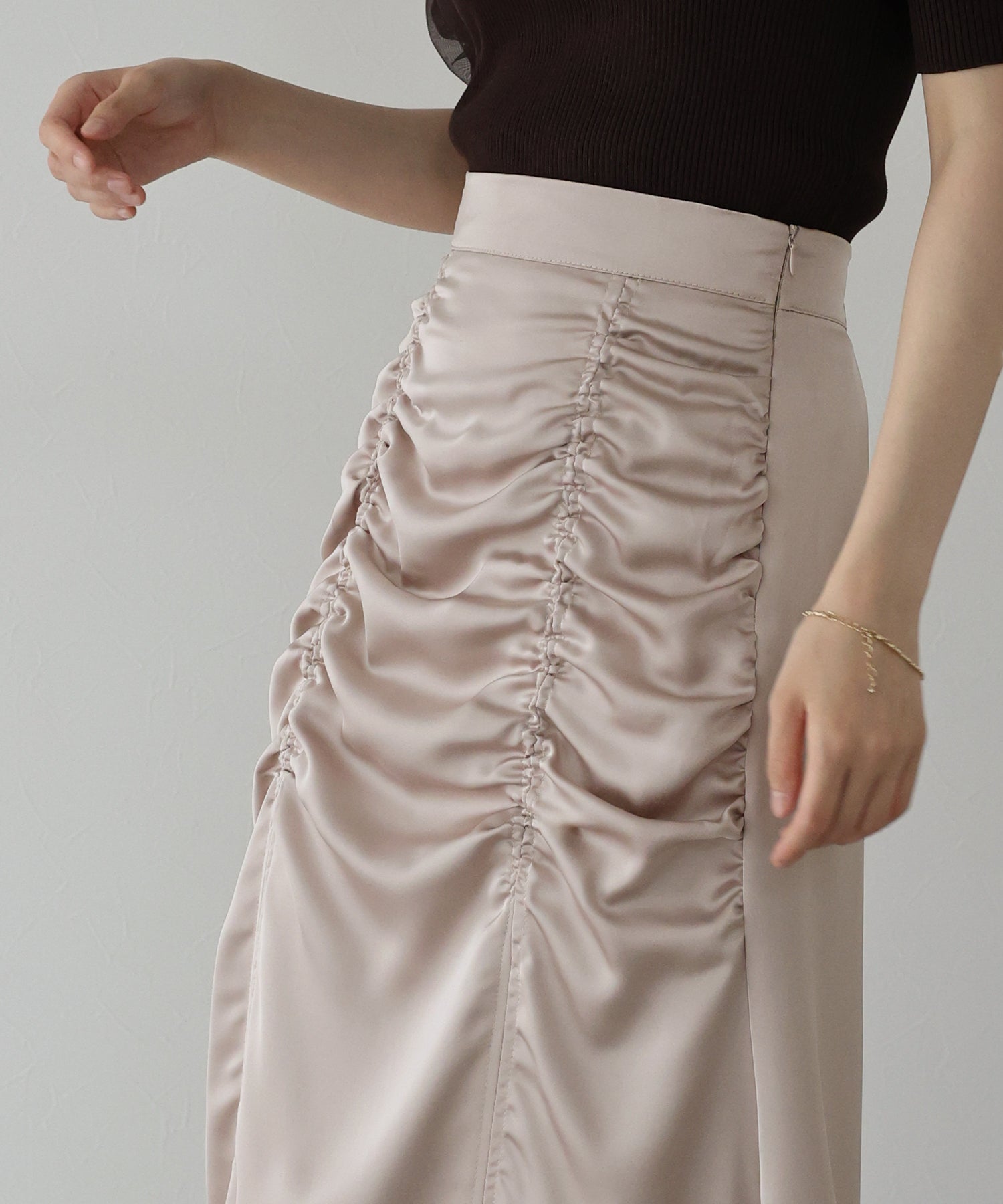 【TIME SALE】サテンギャザースカート