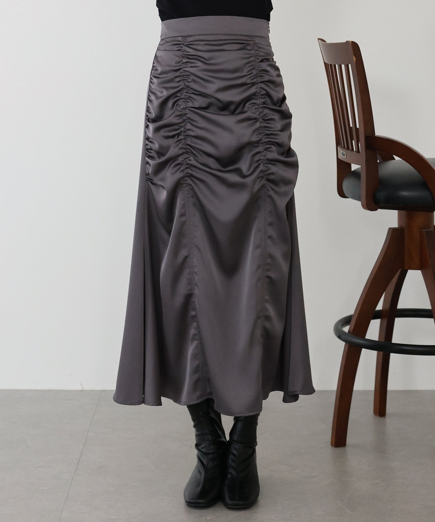 【TIME SALE】サテンギャザースカート