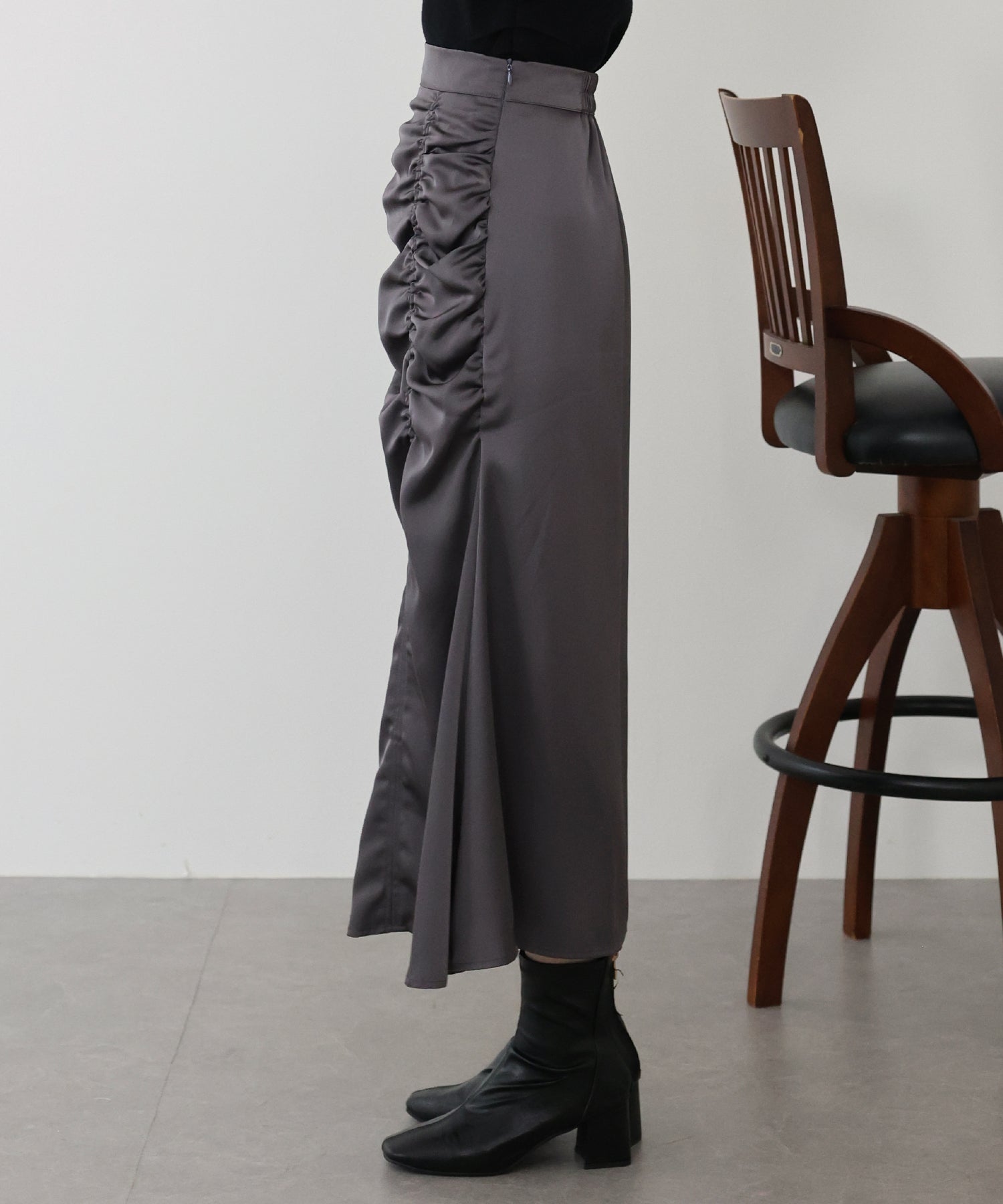 【TIME SALE】サテンギャザースカート