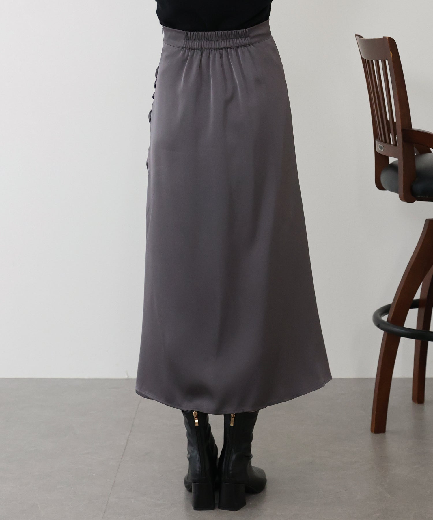 【TIME SALE】サテンギャザースカート