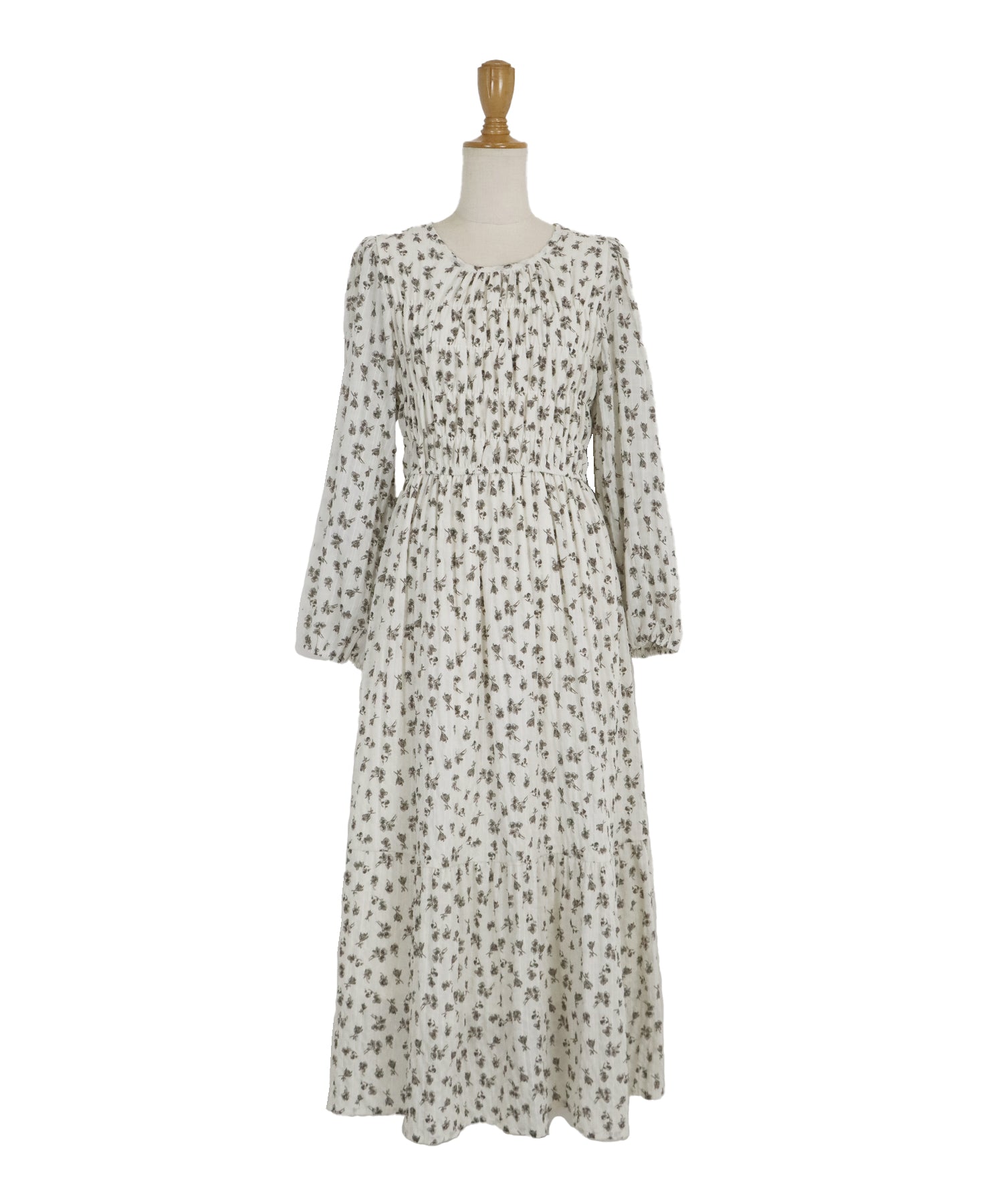 【TIME SALE】花柄シャーリングワンピース