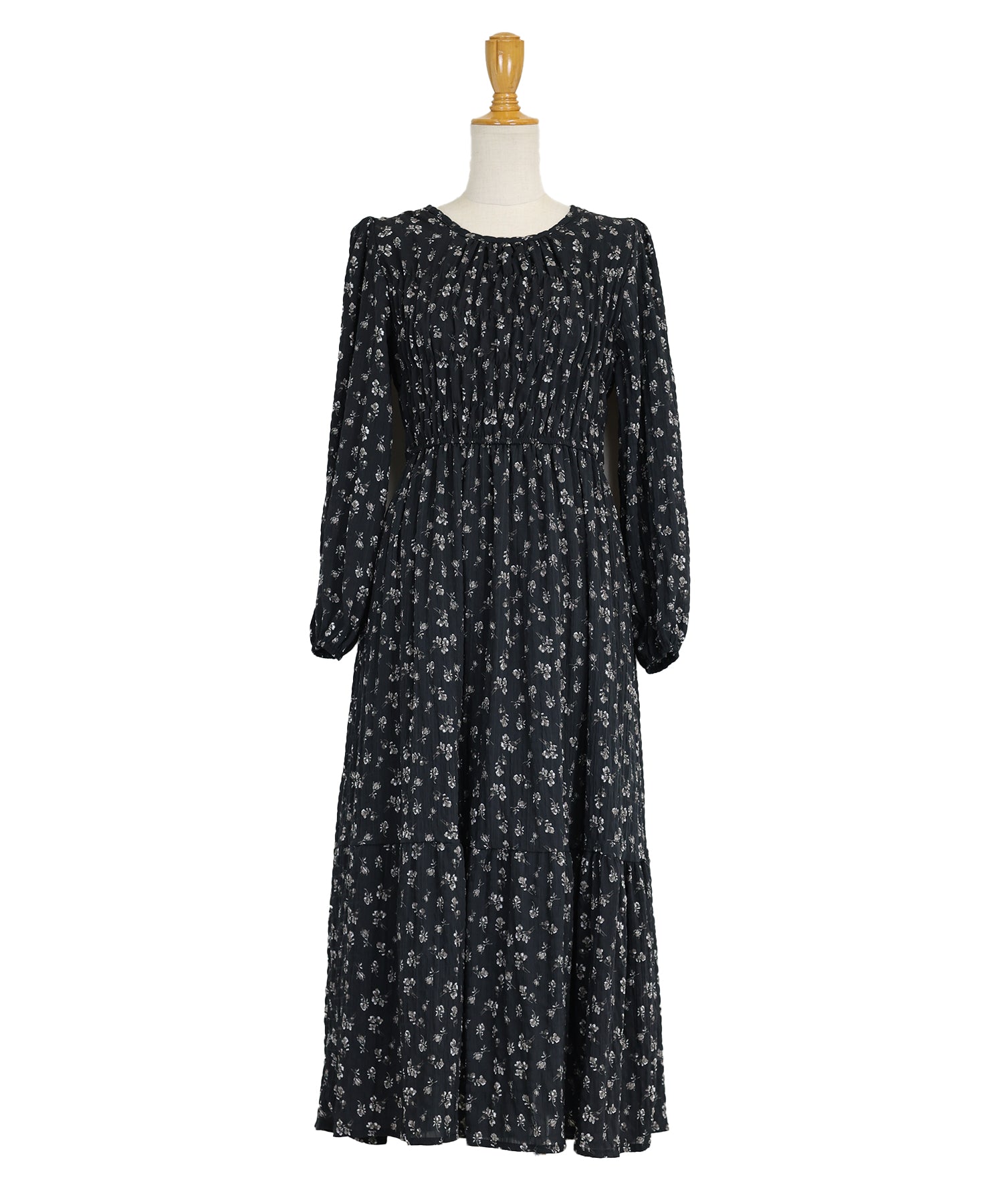 【TIME SALE】花柄シャーリングワンピース