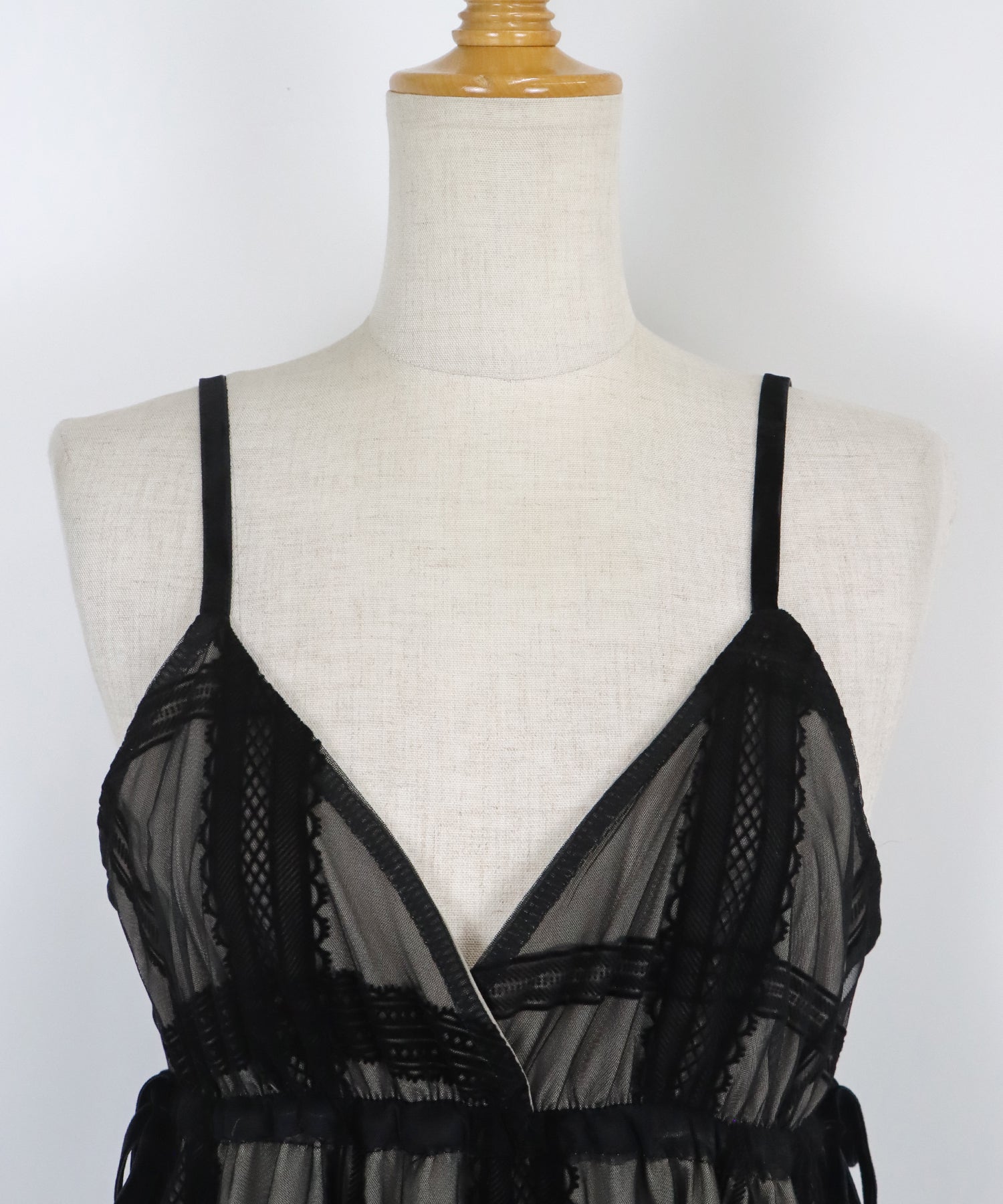 フロッキーチェックキャミワンピース