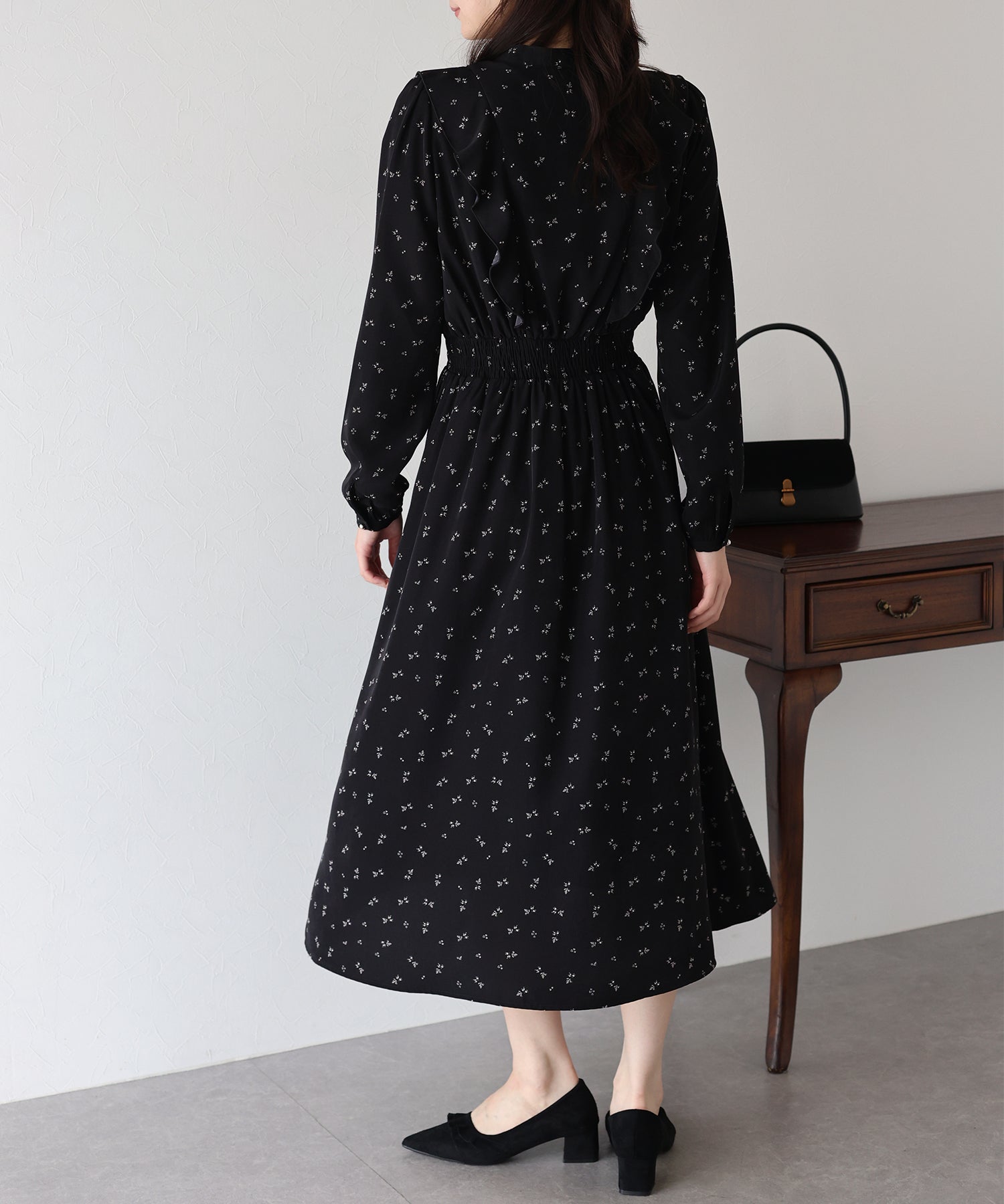 【TIME SALE】フラワープリントフリルワンピース