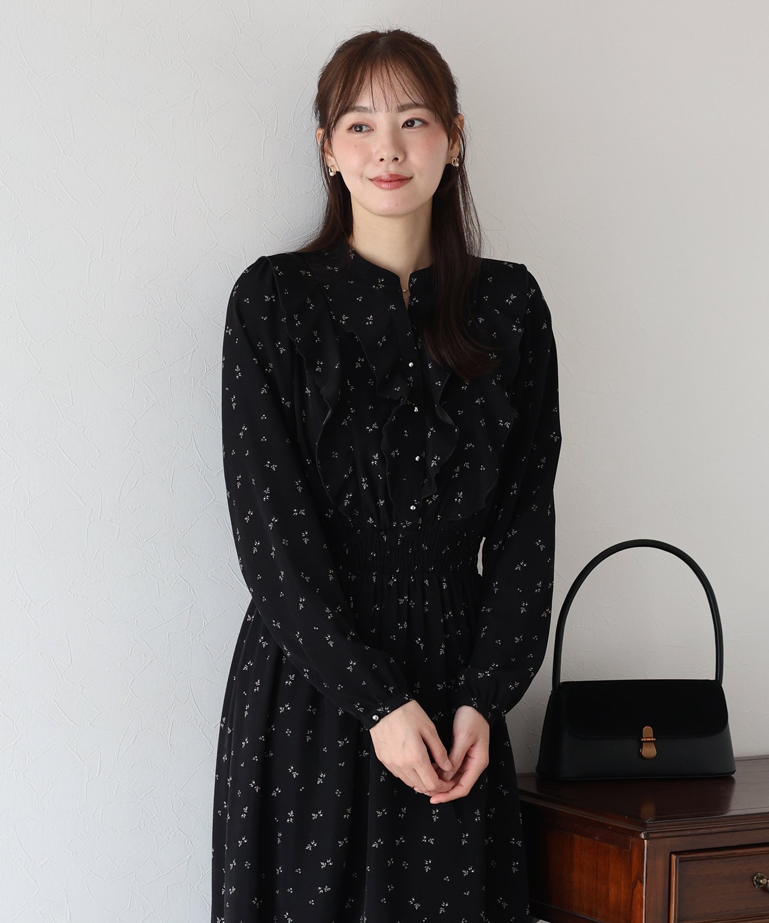 【TIME SALE】フラワープリントフリルワンピース