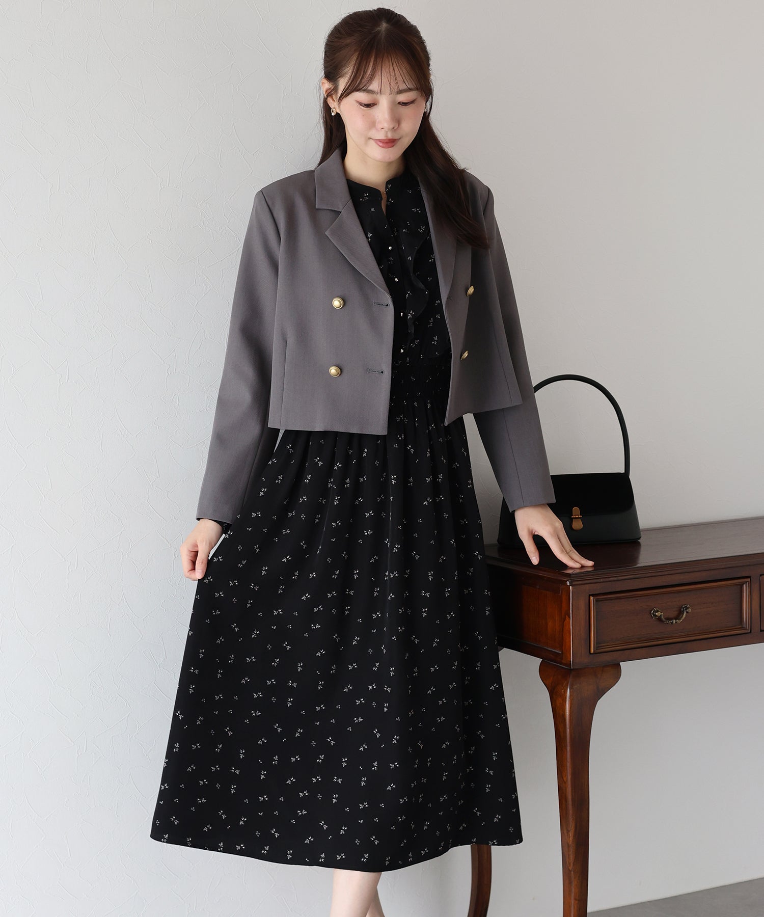 【TIME SALE】フラワープリントフリルワンピース