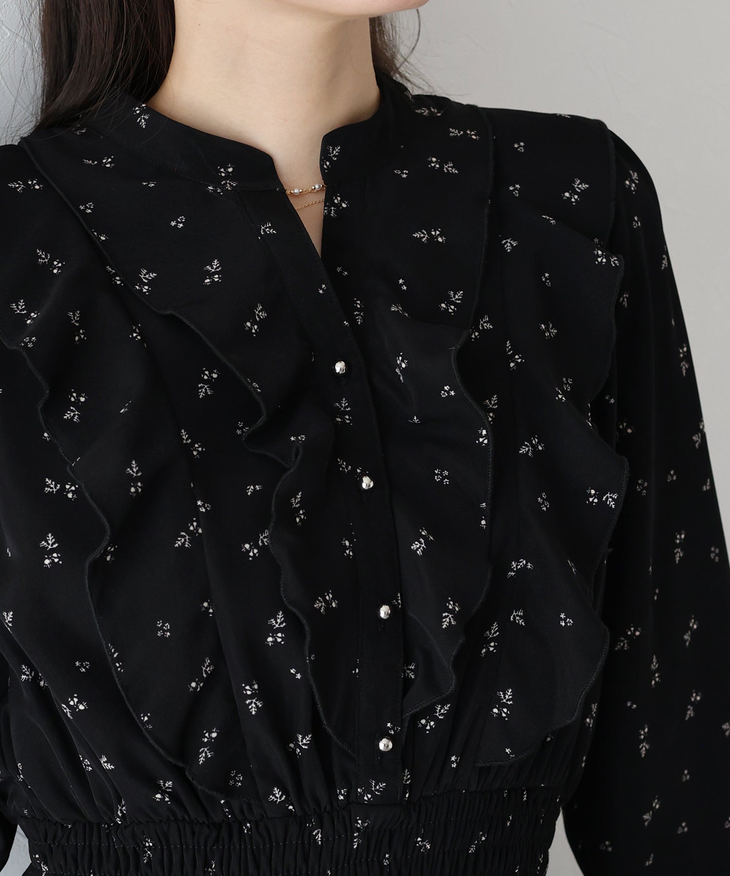 【TIME SALE】フラワープリントフリルワンピース